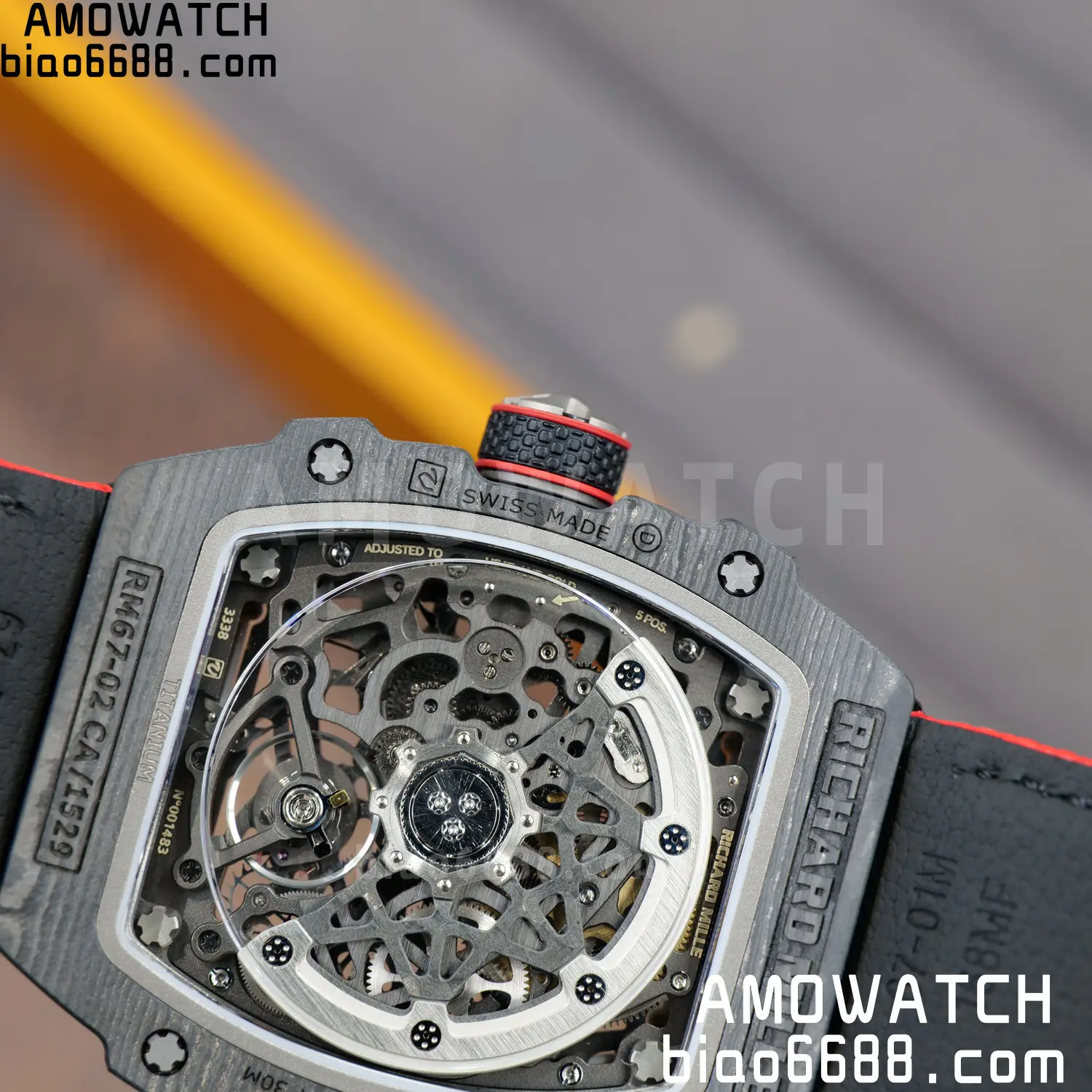RICHARD MILLE 1:1 RM67-02 Black NTPT RICH Factory Pro 1:1 Italy Skeleton Dial White Nylon Strap CRMA7 Super Clone V2 108 2ab9ded5730f741 AMO Watch
