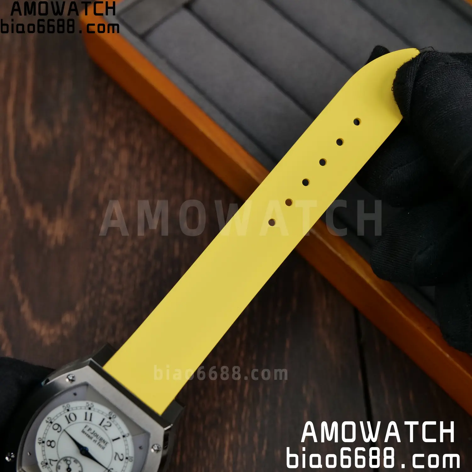 FPJ F.P.Journe Elegante FJ Factory Best Edition White Dial on Yellow Rubber Strap Quartz V2 80 2c9b5e7bd009f5c AMO Watch