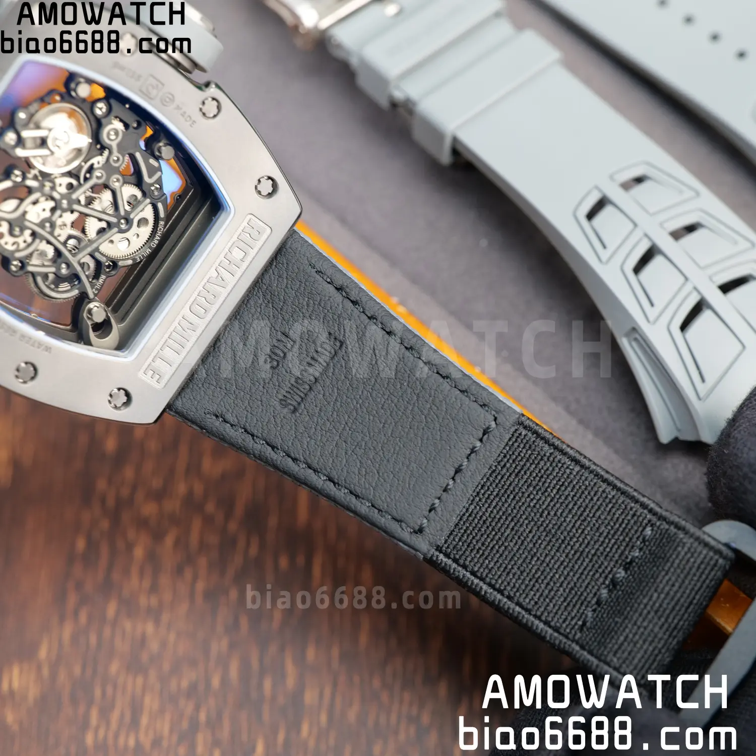 RICHARD MILLE RM055 Gray Ceramic UMI 1:1 Best Edition on Nylon Strap RMUL2 Free Sprung 54 2ca1843a1e1b6df AMO Watch