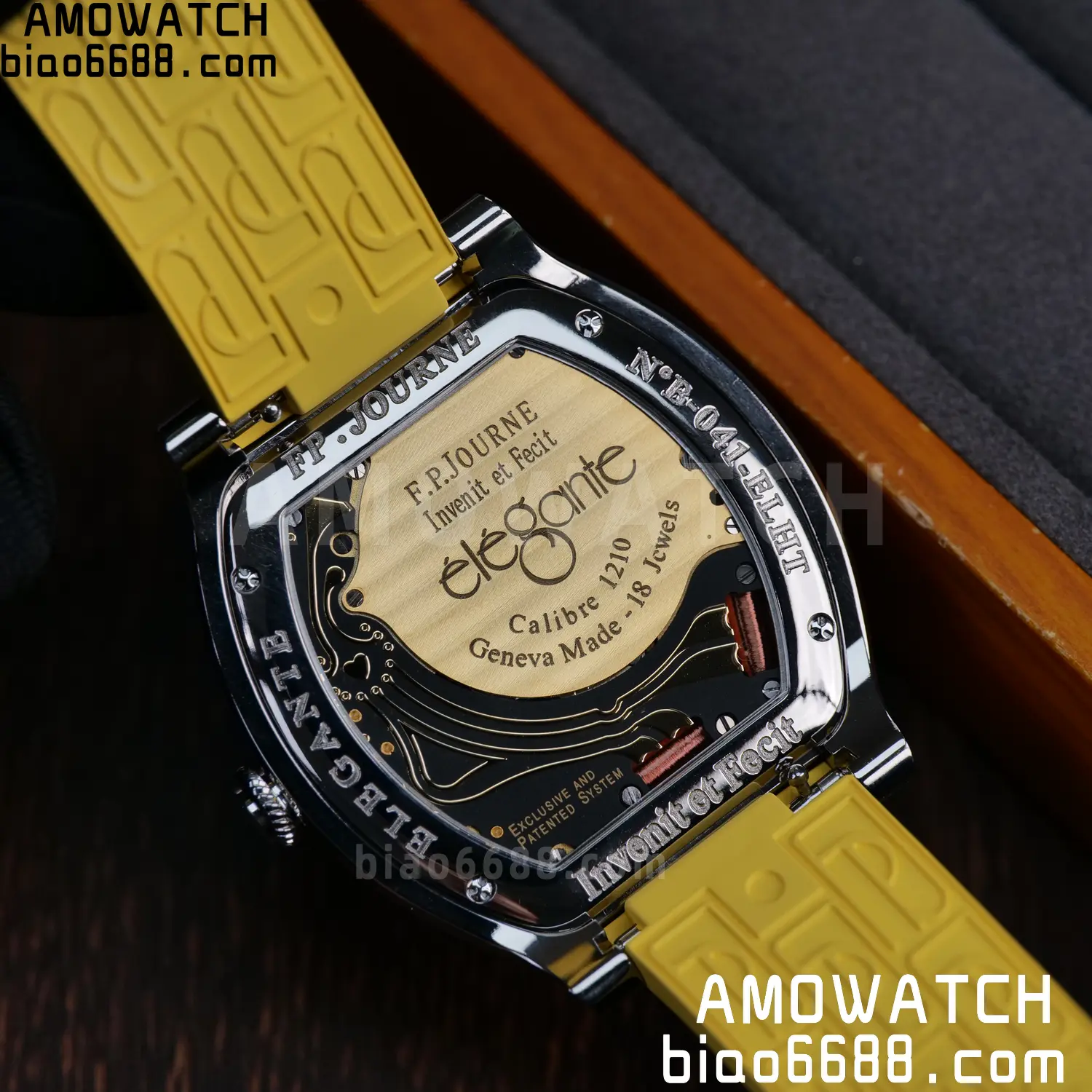 FPJ F.P.Journe Elegante FJ Factory Best Edition White Dial on Yellow Rubber Strap Quartz V2 102 2fa3c988bbe47f8 AMO Watch