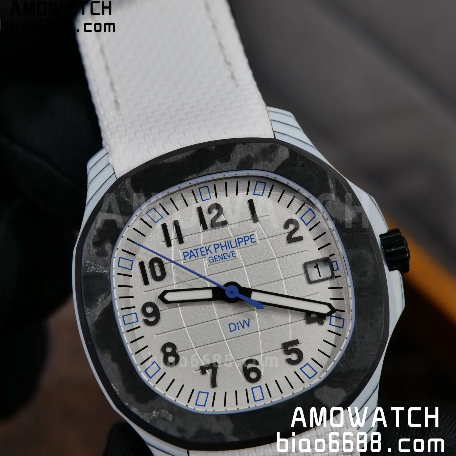 PP Aquanaut 5167 Polar Blue DIW SONIC Factory SF 1:1 Best Edition White Dial On White Nylon Strap DD324 90 2fc7db91c717ed5 阿默表行AmoWatch
