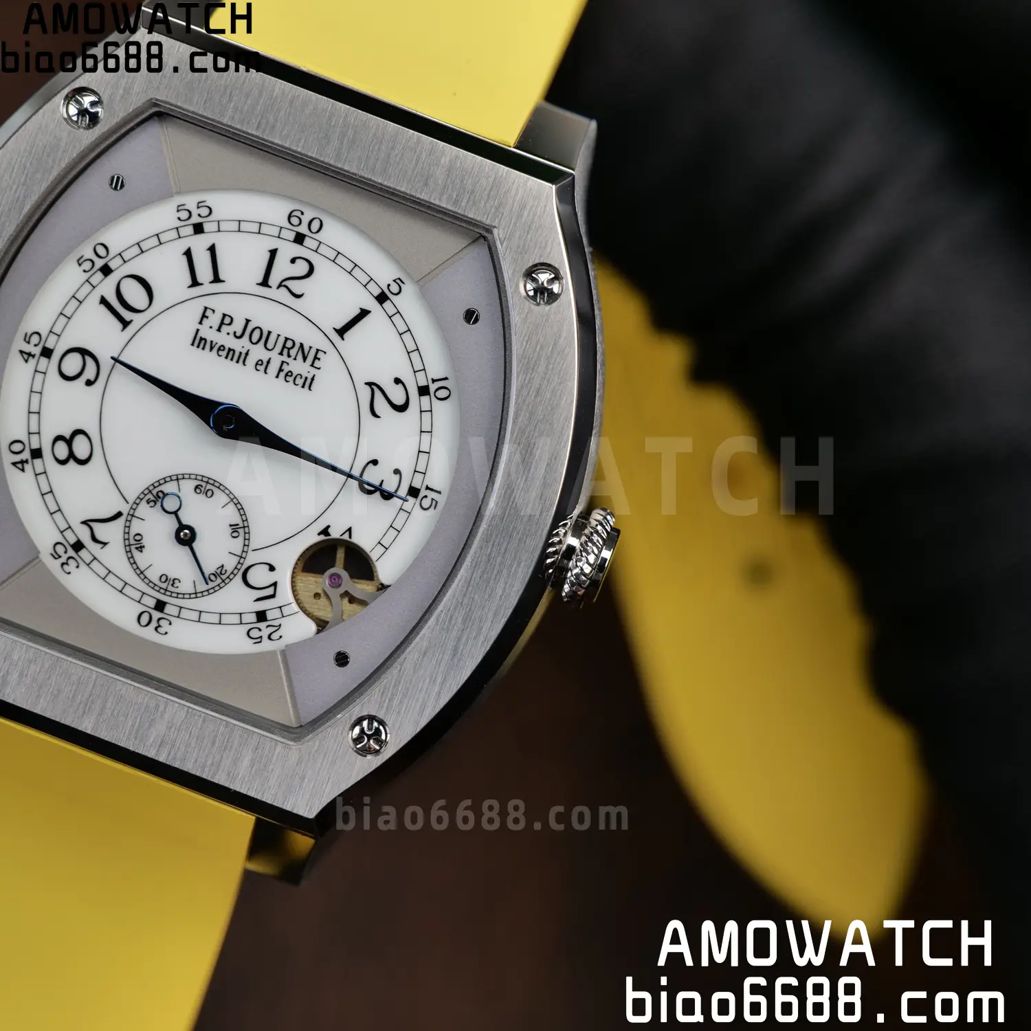 FPJ F.P.Journe Elegante FJ Factory Best Edition White Dial on Yellow Rubber Strap Quartz V2 90 31db2a6cf109f9c AMO Watch