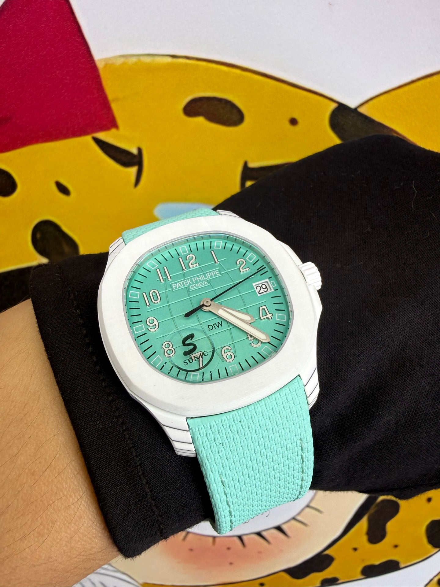 PP Aquanaut 5167 Celeste DIW SONIC Factory SF 1:1 Best Edition Tiffany Dial On Tiffany Nylon Strap DD324 25 329310693caebf5 阿默表行AmoWatch