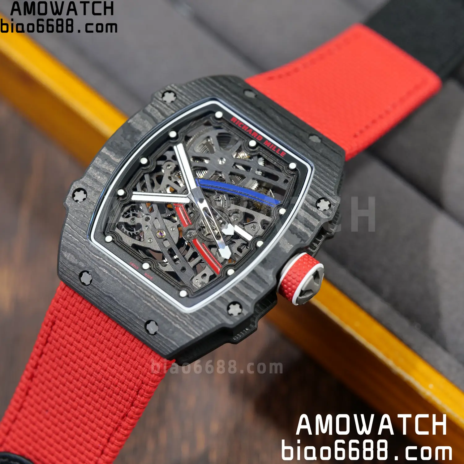 RICHARD MILLE RM67-02 Black NTPT RICH Factory 1:1 France Blue/Red/White Skeleton Dial CRMA7 Super Clone 105 331a44d1b7df1f0 AMO Watch