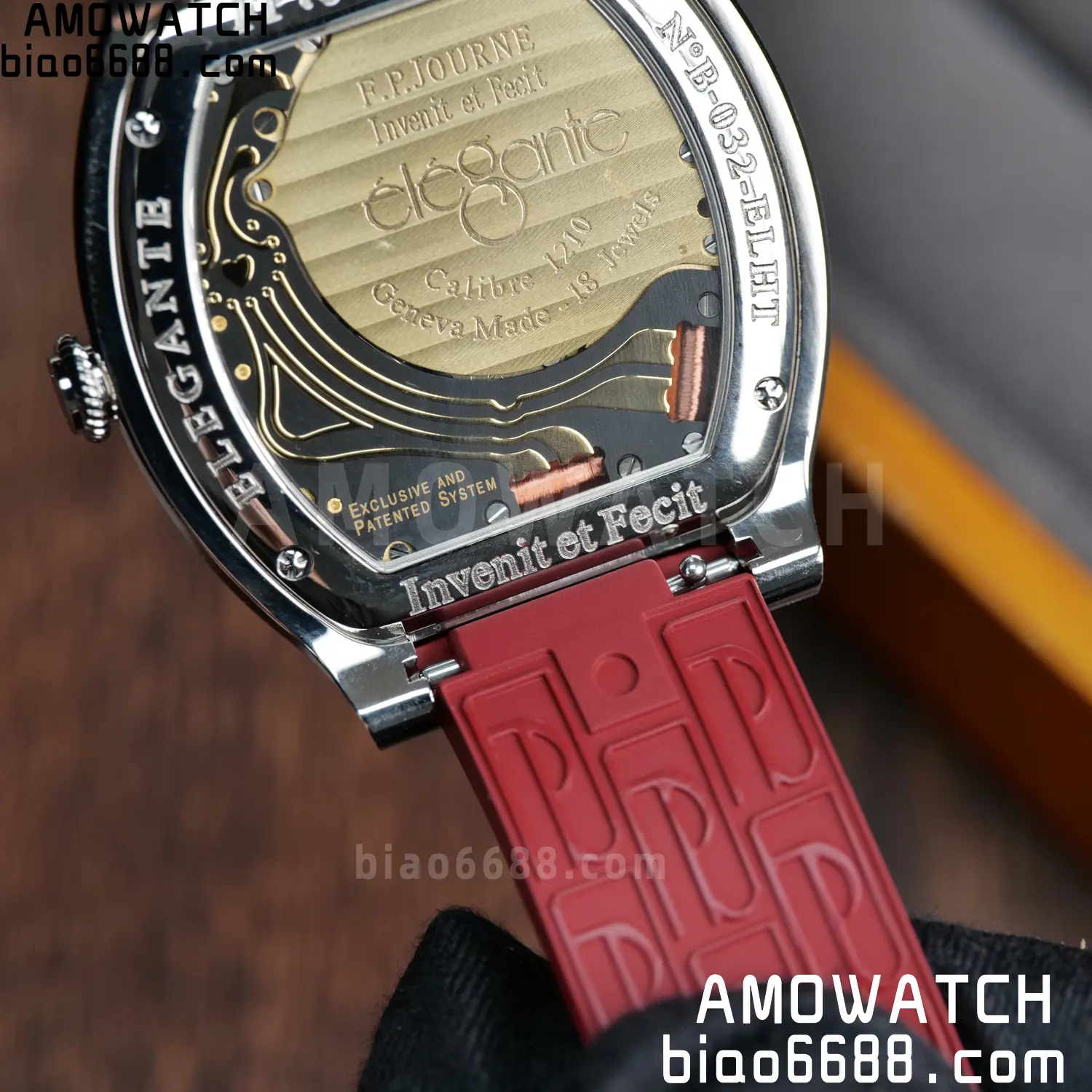 FPJ F.P.Journe Elegante FJ Factory Best Edition White Dial on Red Rubber Strap Quartz V2 113 3436e267e09794c AMO Watch