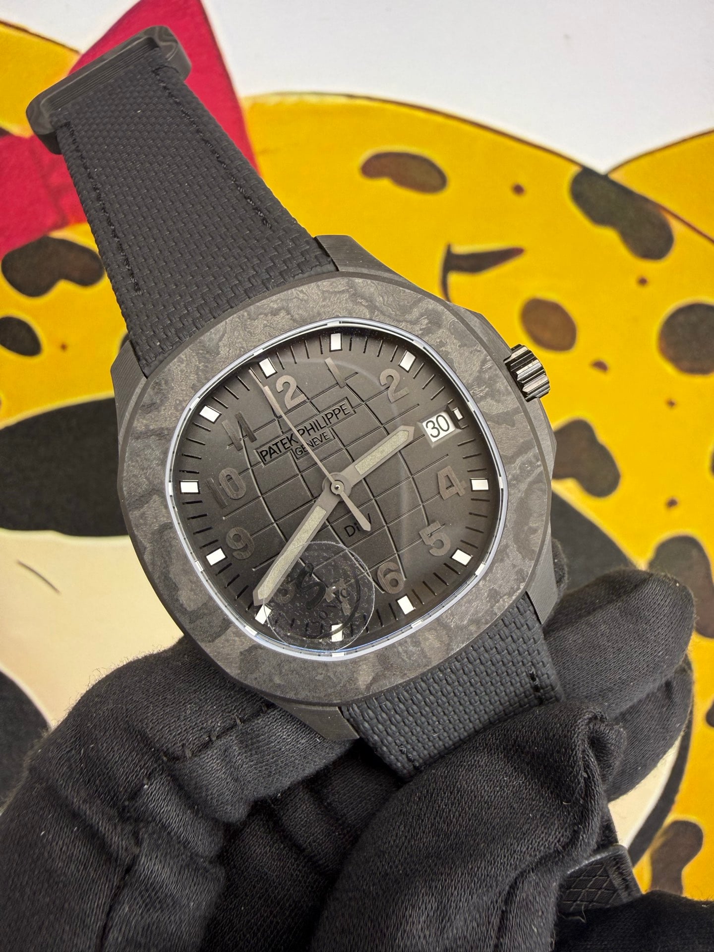 PP Aquanaut 5167 ALL Black DIW SONIC Factory SF 1:1 Best Edition Black Dial On Black Nylon Strap DD324 26 34c5a3ff737e3cc 阿默表行AmoWatch