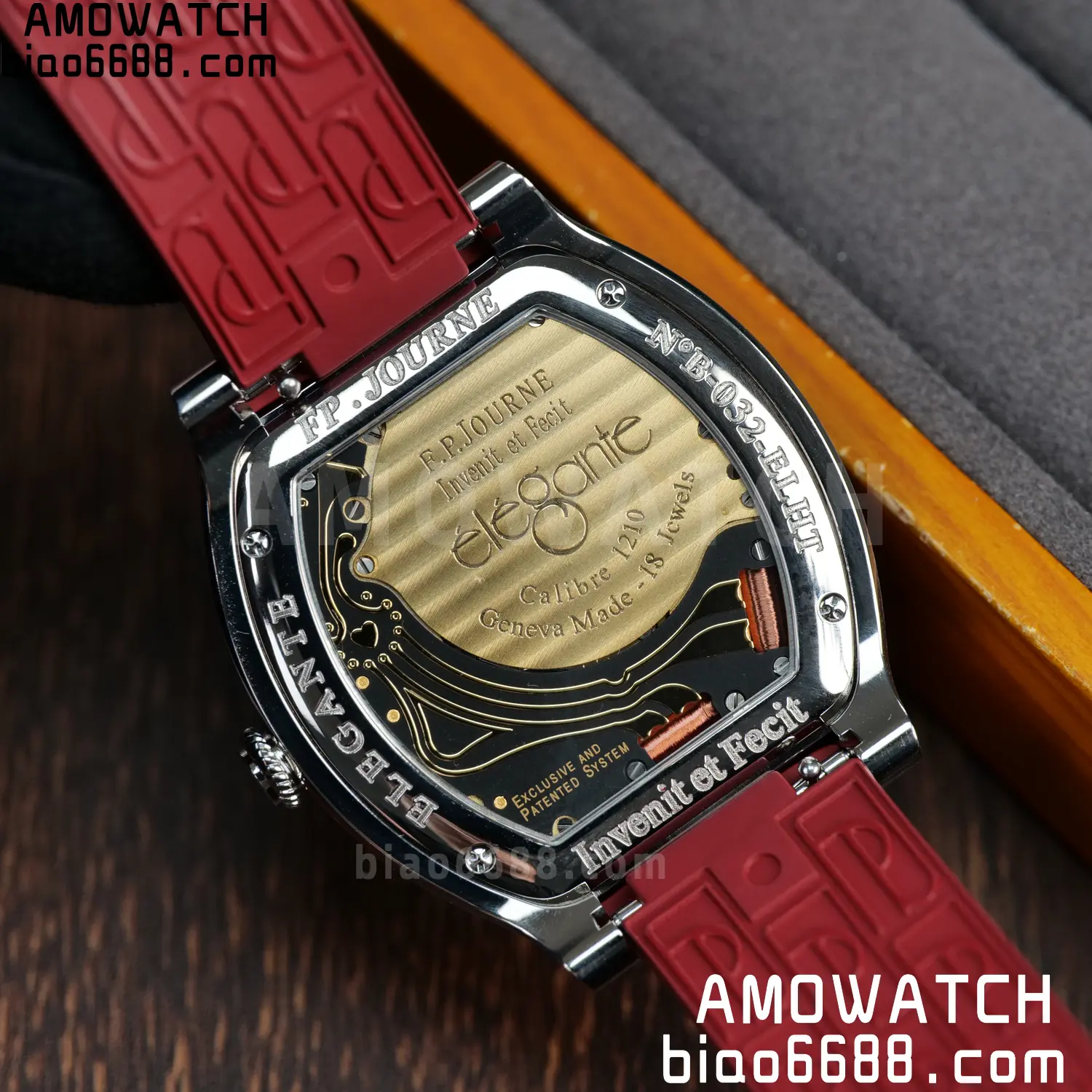 FPJ F.P.Journe Elegante FJ Factory Best Edition White Dial on Red Rubber Strap Quartz V2 110 3710ea683ef3d7d AMO Watch