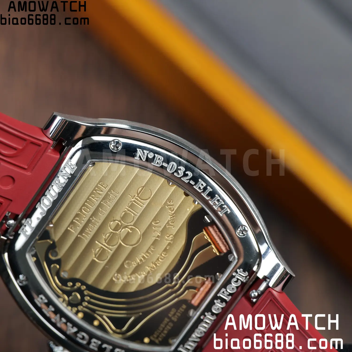 FPJ F.P.Journe Elegante FJ Factory Best Edition White Dial on Red Rubber Strap Quartz V2 112 371d4102372705f AMO Watch