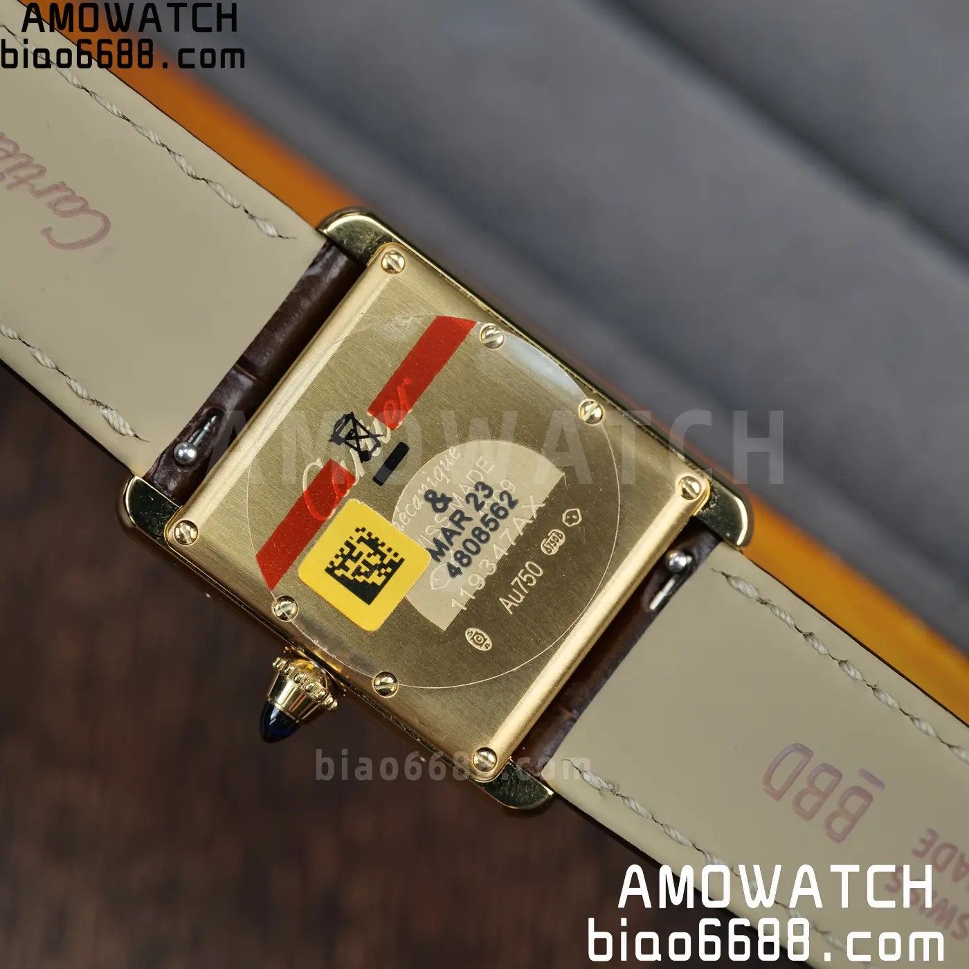 CARTIER Tank Must YG W1529756 25.5mm F1 Facftory 1:1 Best Edition White Dial on Brown Leather Strap Ronda 88 379ea70fd157992 AMO Watch