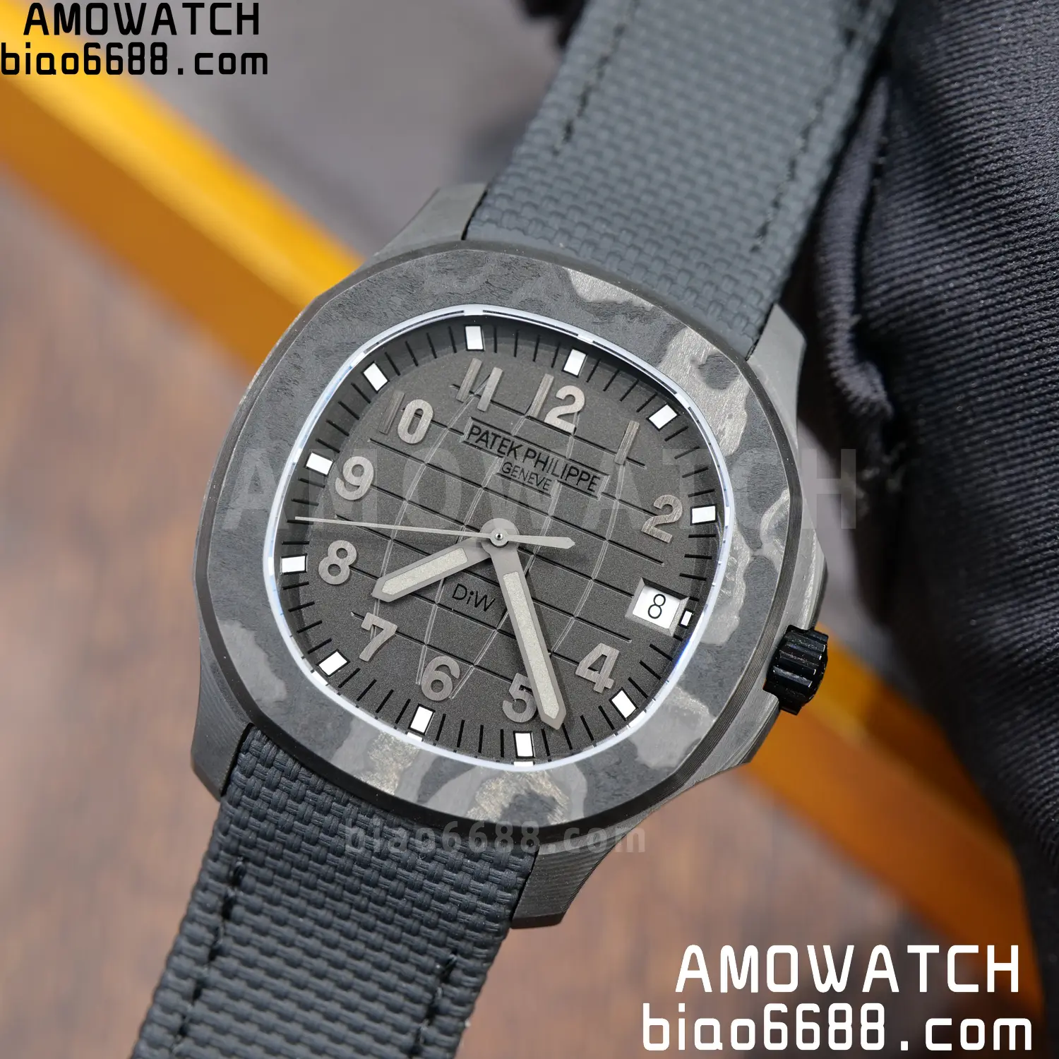 PP Aquanaut 5167 ALL Black DIW SONIC Factory SF 1:1 Best Edition Black Dial On Black Nylon Strap DD324 94 387673ac143a6d5 阿默表行AmoWatch