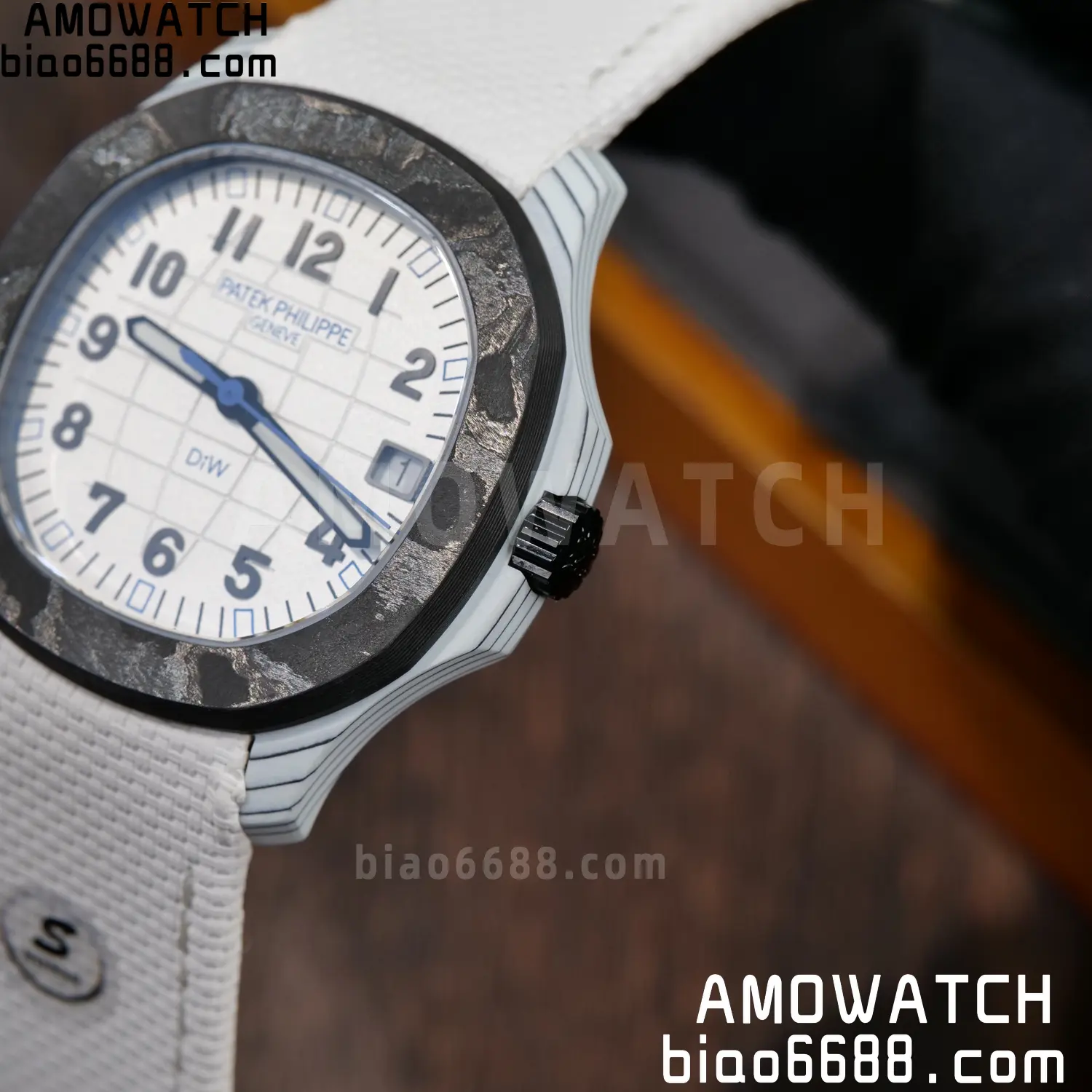 PP Aquanaut 5167 Polar Blue DIW SONIC Factory SF 1:1 Best Edition White Dial On White Nylon Strap DD324 83 3968f2c09c967b9 阿默表行AmoWatch