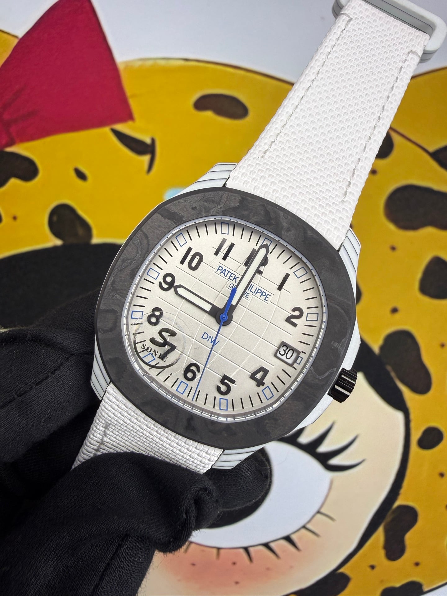 PP Aquanaut 5167 Polar Blue DIW SONIC Factory SF 1:1 Best Edition White Dial On White Nylon Strap DD324 27 3a6ba32f54b100c 阿默表行AmoWatch