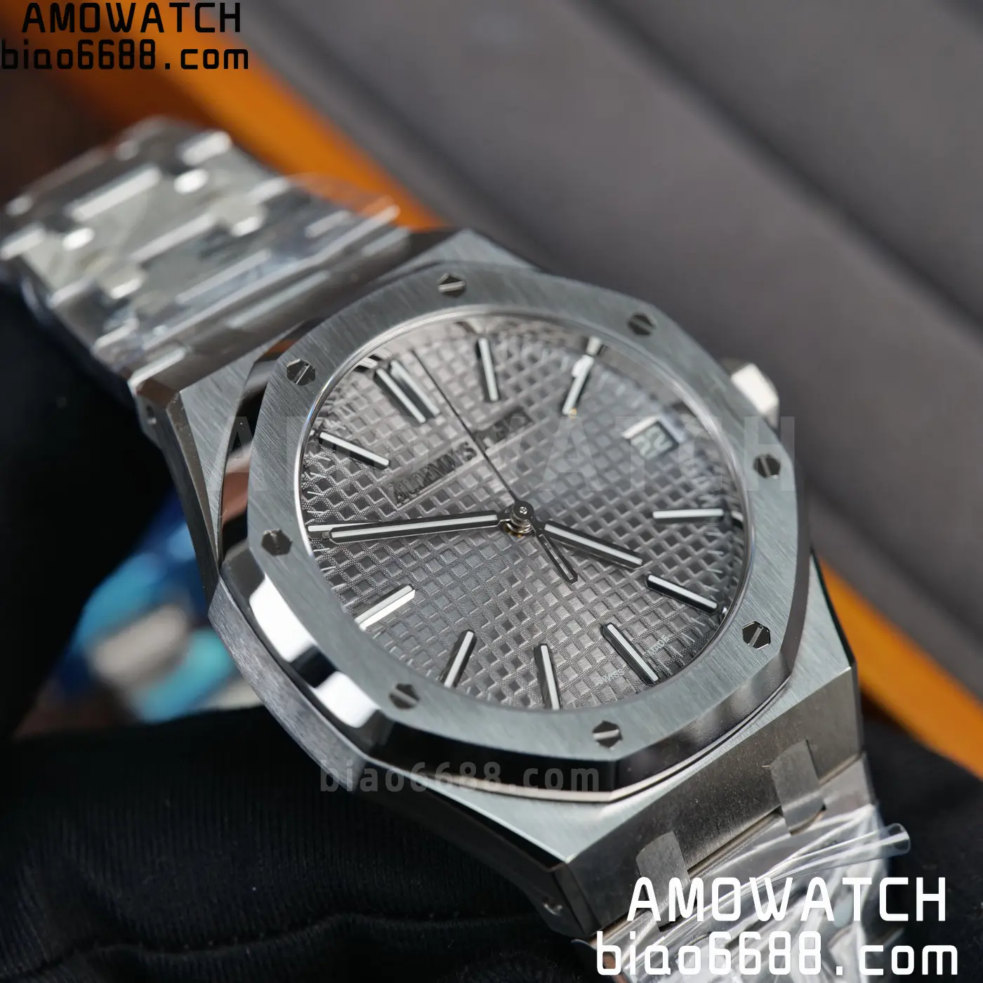 Royal Oak 41mm 15510 SS VSF 1:1 Best Edition Gray Textured Dial on SS Bracelet DD4302 Super Clone 100 3c5f1c63af419f7 AMO Watch