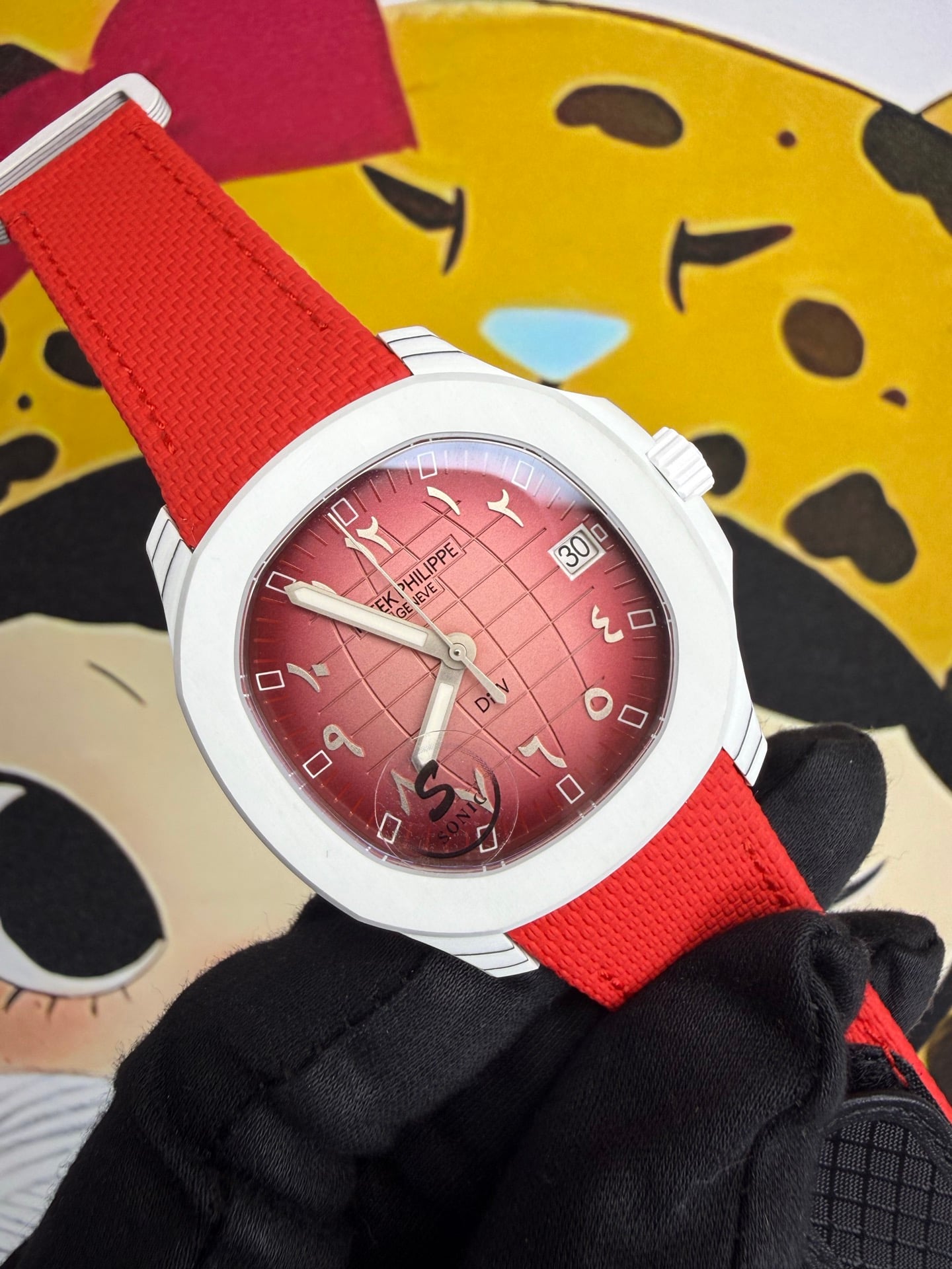 PP Aquanaut 5167 Royale DIW SONIC Factory SF 1:1 Best Edition Red Dial On Red Nylon Strap DD324 26 3cddd218a2483a6 阿默表行AmoWatch