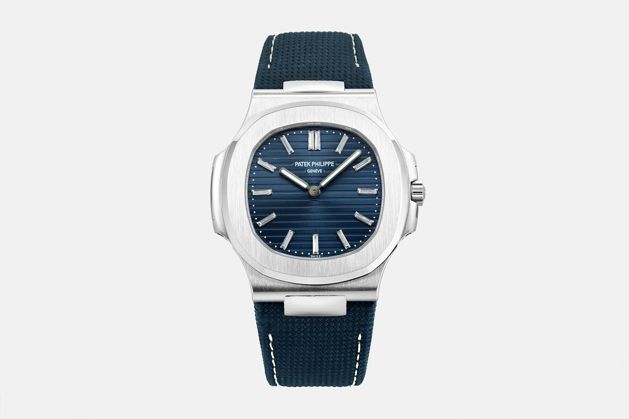 PP Nautilus 5810 PPF Best Edition Blue Dial on BlueStrap A240 19 3e5726fe704e301 AMO Watch