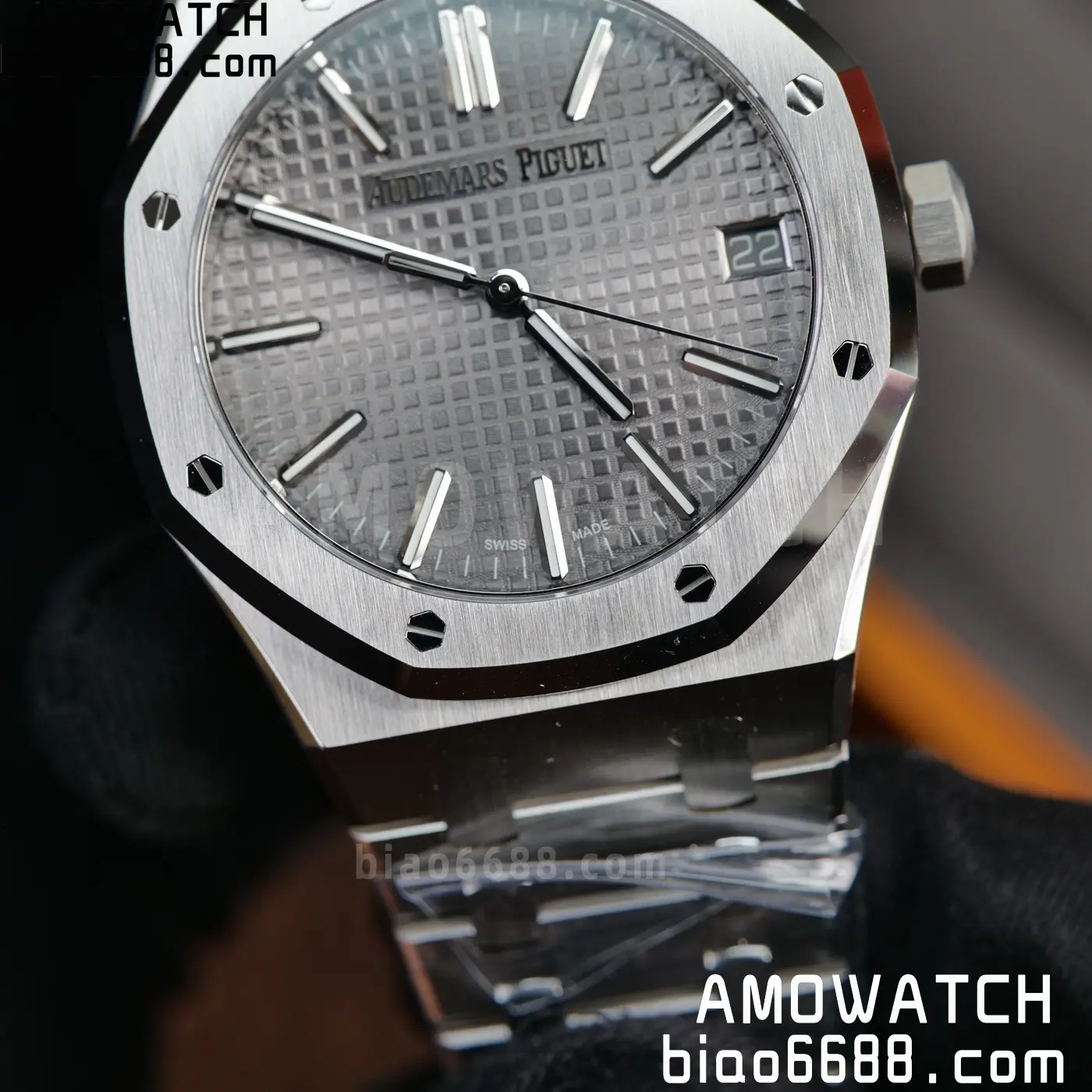 Royal Oak 41mm 15510 SS VSF 1:1 Best Edition Gray Textured Dial on SS Bracelet DD4302 Super Clone 105 3ec5c4d75b02a2d AMO Watch