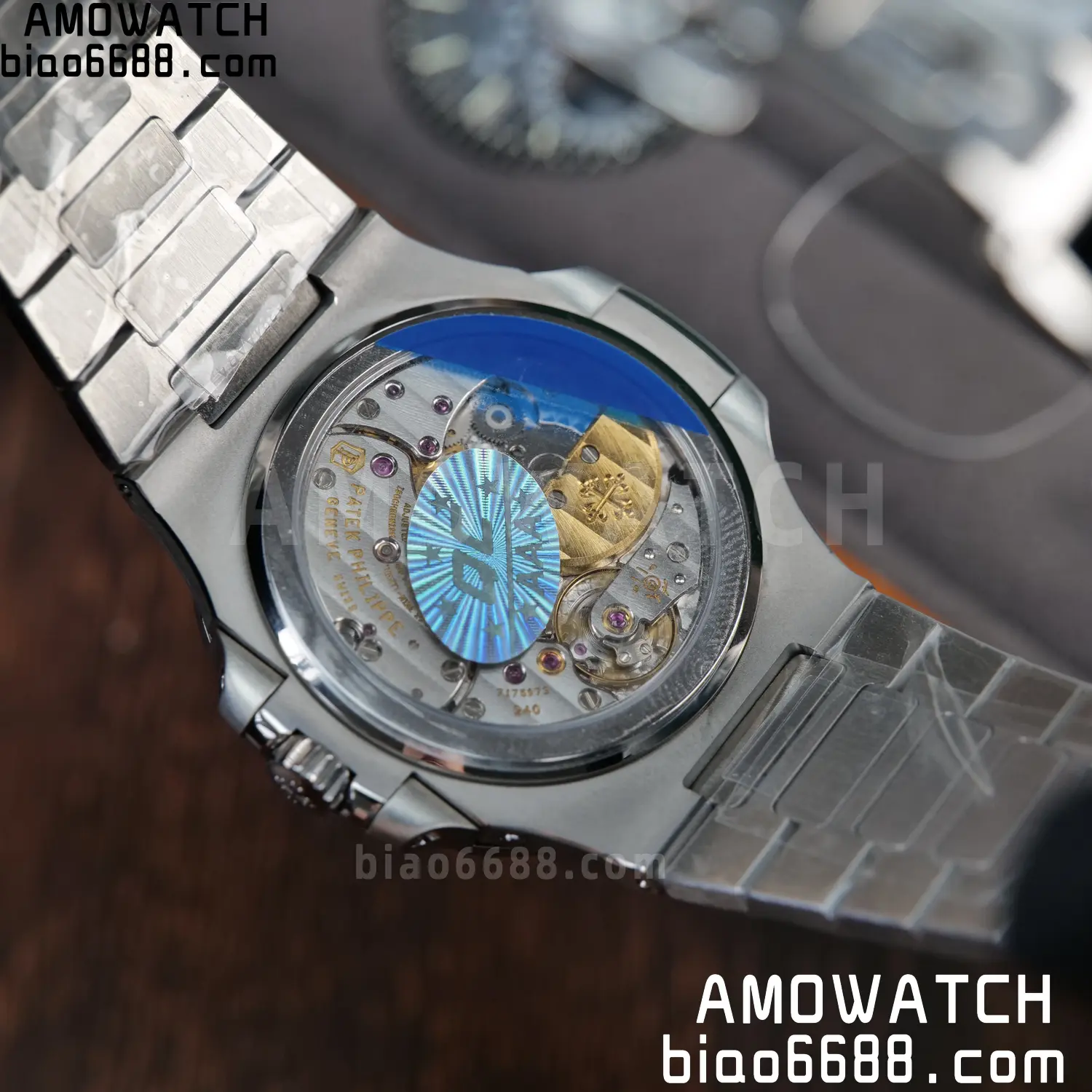 Custom Made Patek Philippe Nautilus 5712 SS UMI 141 403d91a27af6db8 AMO Watch