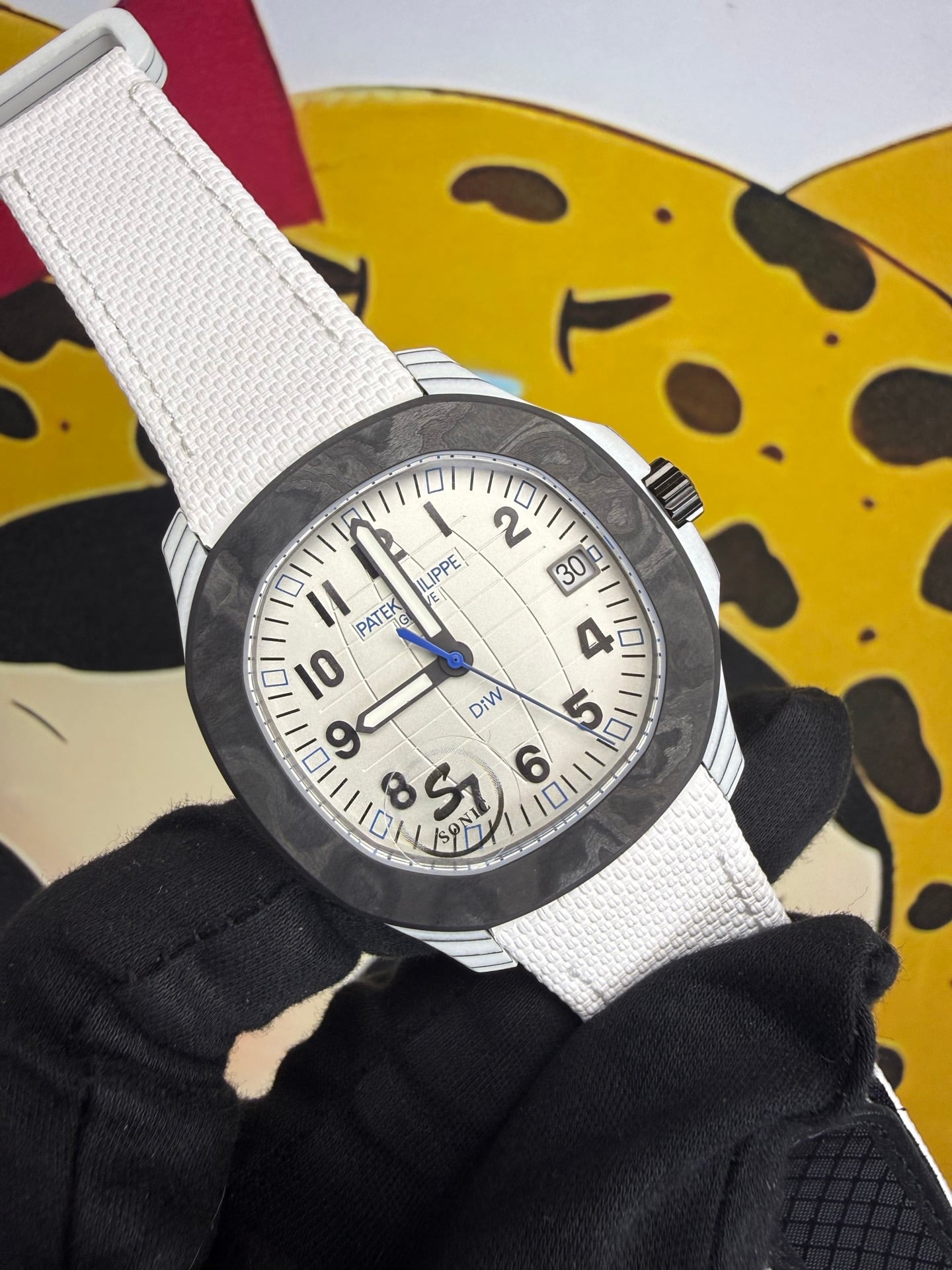 PP Aquanaut 5167 Polar Blue DIW SONIC Factory SF 1:1 Best Edition White Dial On White Nylon Strap DD324 26 4078ca4588936de 阿默表行AmoWatch