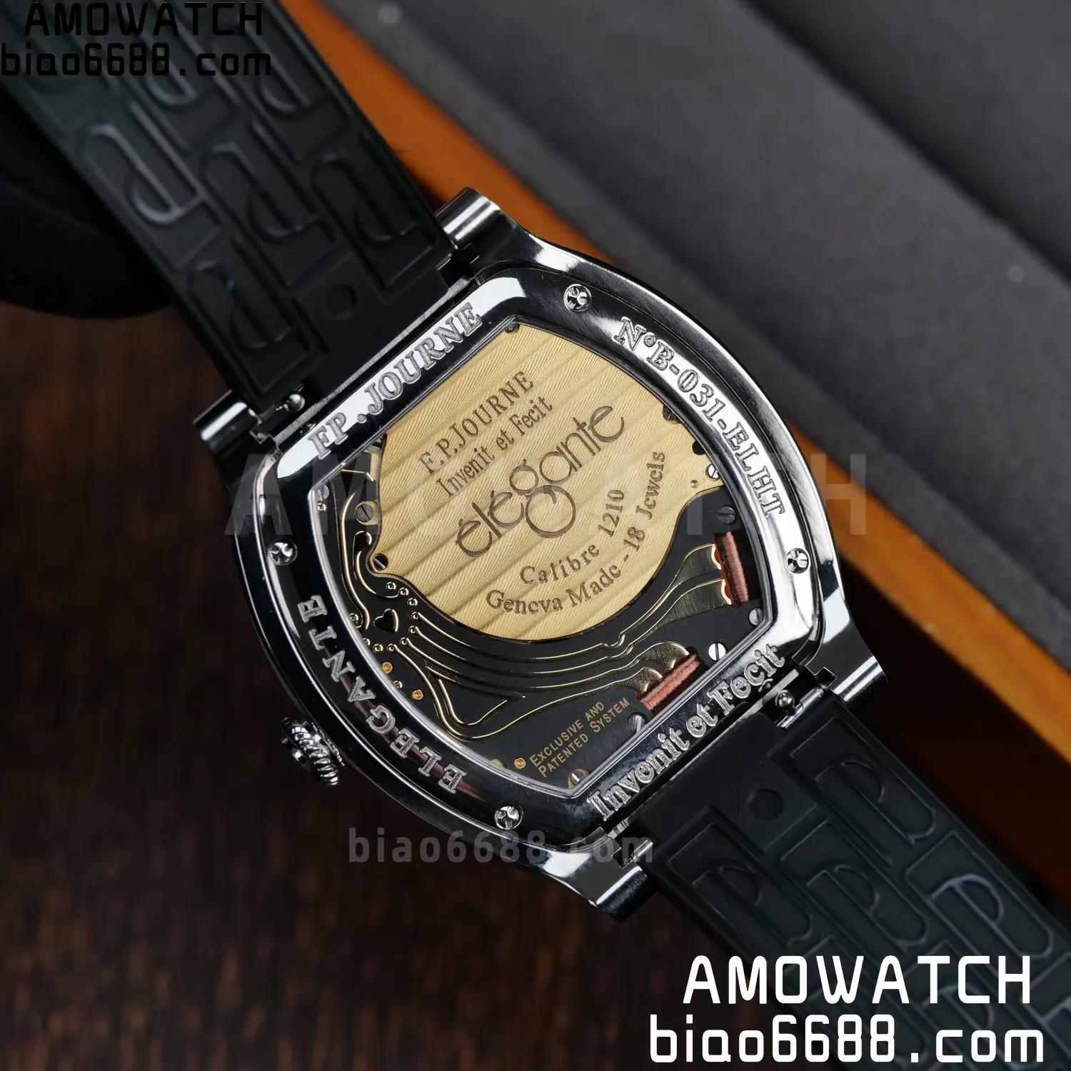 FPJ F.P.Journe Elegante FJ Factory Best Edition White Dial on Black Rubber Strap Quartz V2 107 418f394ecdc79ef AMO Watch