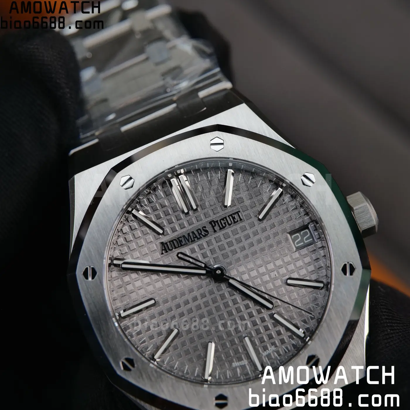 Royal Oak 41mm 15510 SS VSF 1:1 Best Edition Gray Textured Dial on SS Bracelet DD4302 Super Clone 106 432f0874b09bcc3 AMO Watch