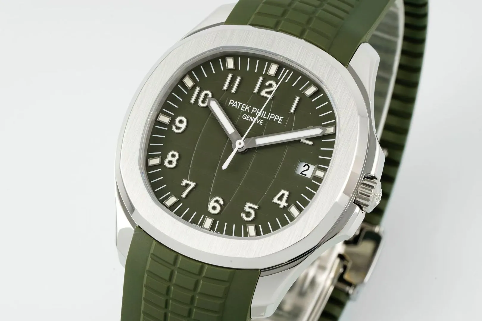 PP Aquanaut 5168G 42mm SS DDF 1:1 Best Edition Green Dial on Green Rubber Strap DPB330 Super Clone (Weighted) 21 44a7661f194fbc5 AMO Watch