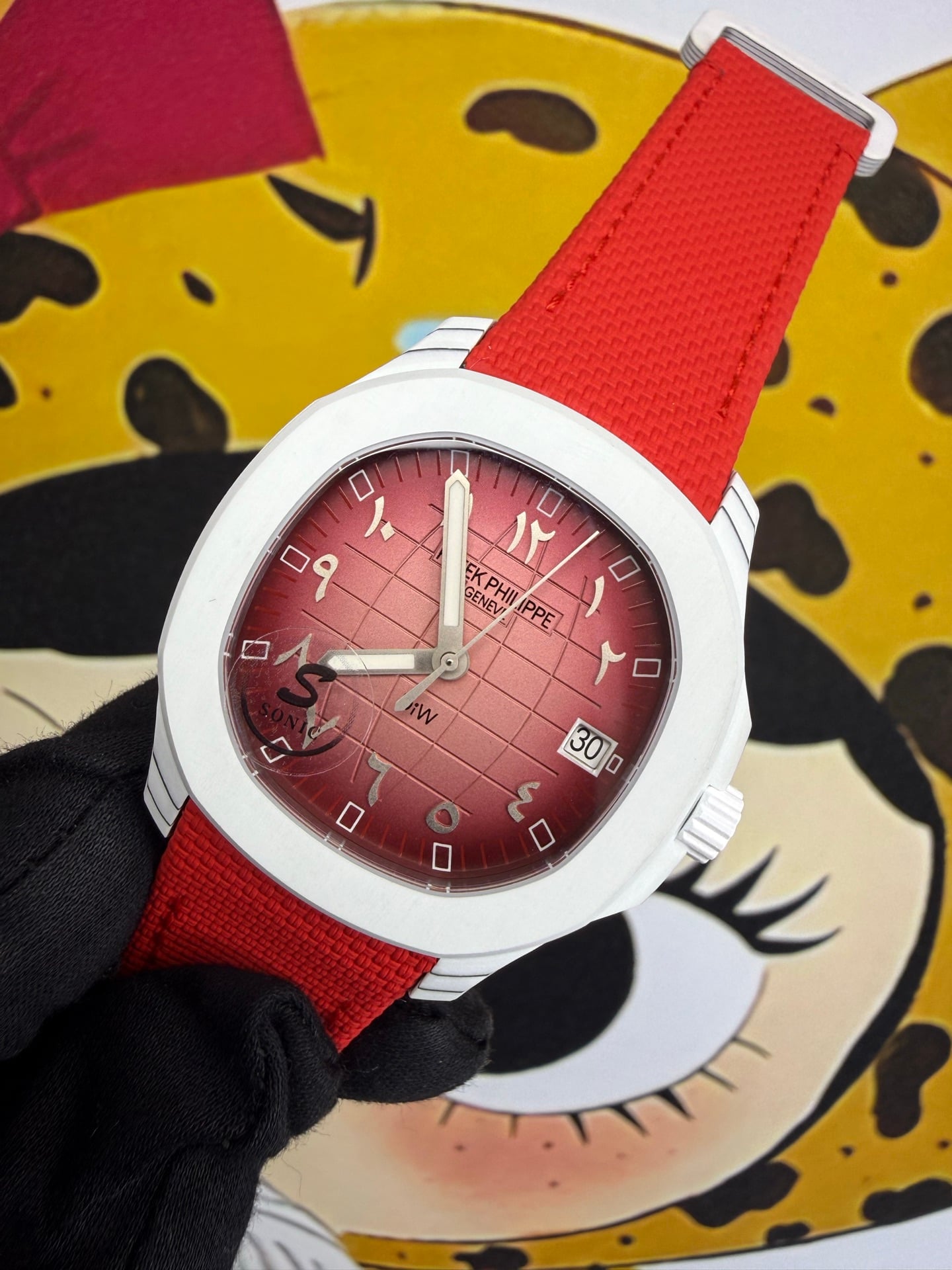 PP Aquanaut 5167 Royale DIW SONIC Factory SF 1:1 Best Edition Red Dial On Red Nylon Strap DD324 27 44de51345ff211a 阿默表行AmoWatch