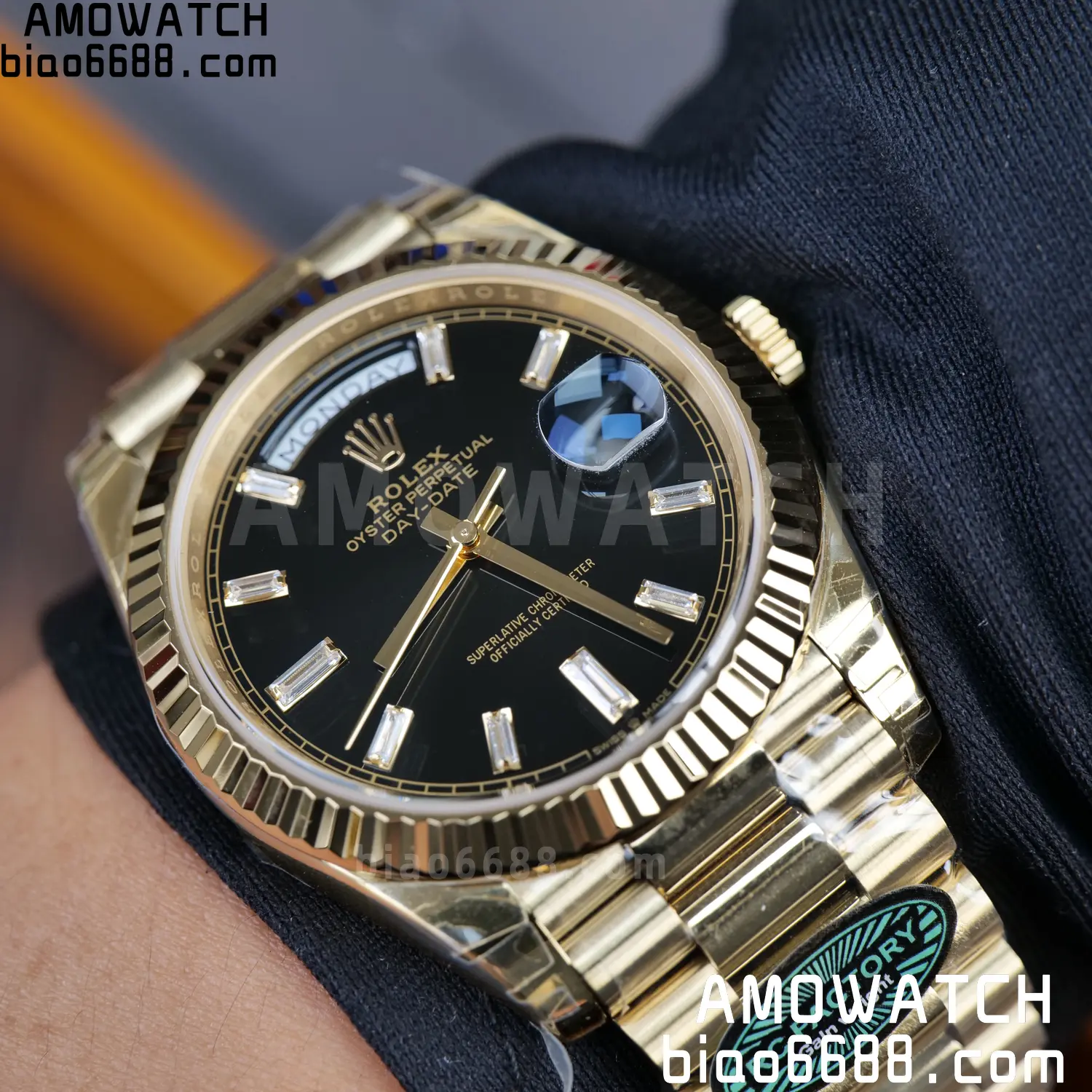 Rolex Day Date 40 YG 228238 RCF 1:1 Best Edition Black Dial on President Bracelet VR3255 (210g) 81 45ef4e958fdf37f AMO Watch