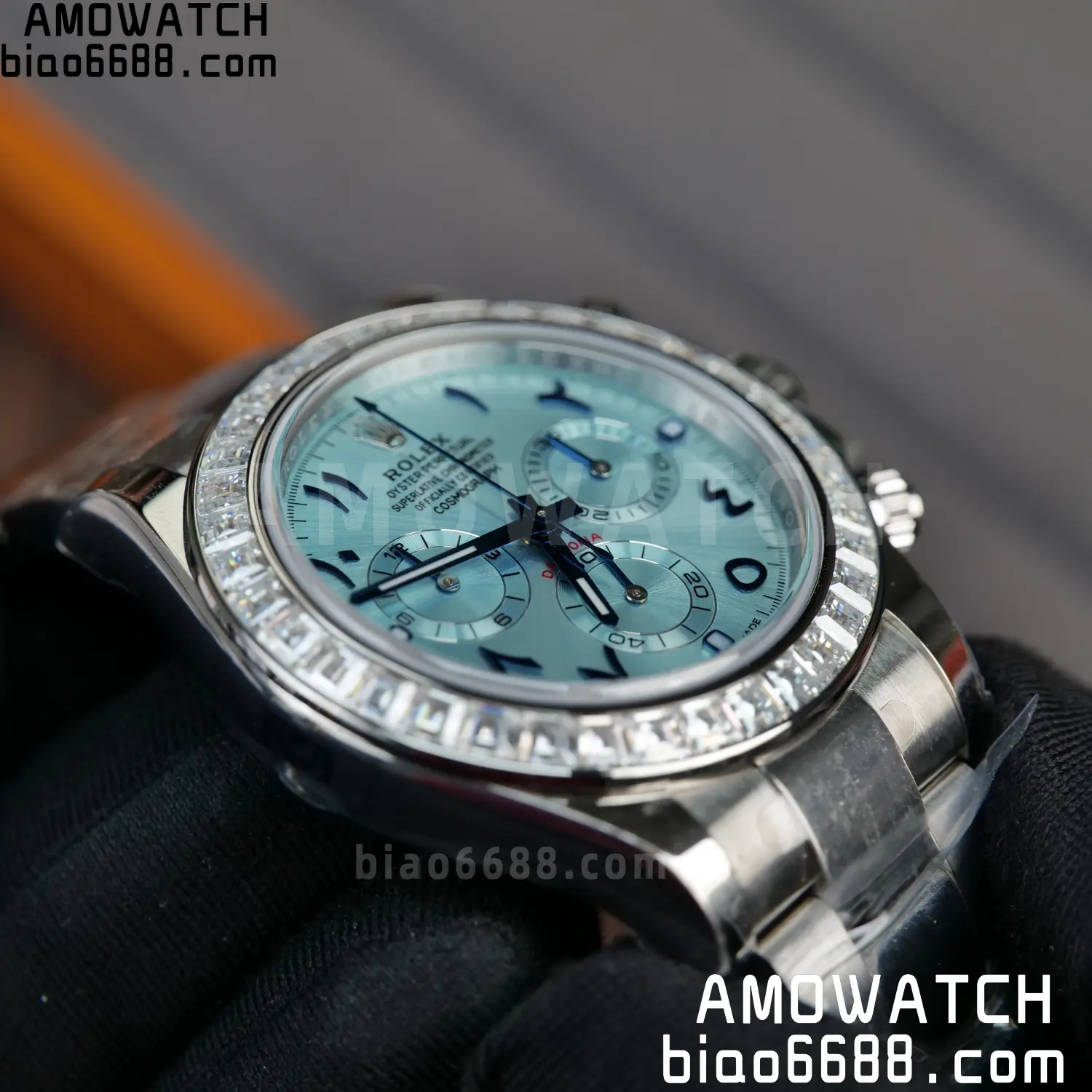 Rolex Daytona 116506 PPM Factory Best Edition Ice Blue Dial Crystal Markers on SS Bracelet 4130 96 46129299910ab72 AMO Watch