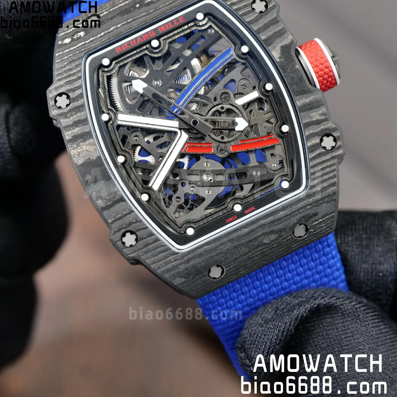 RICHARD MILLE RM67-02 Black NTPT RICH Factory PRO 1:1 France Blue/Red/White Skeleton Dial CRMA7 Super Clone V2 91 4a9fc2885fd625d 阿默表行AmoWatch