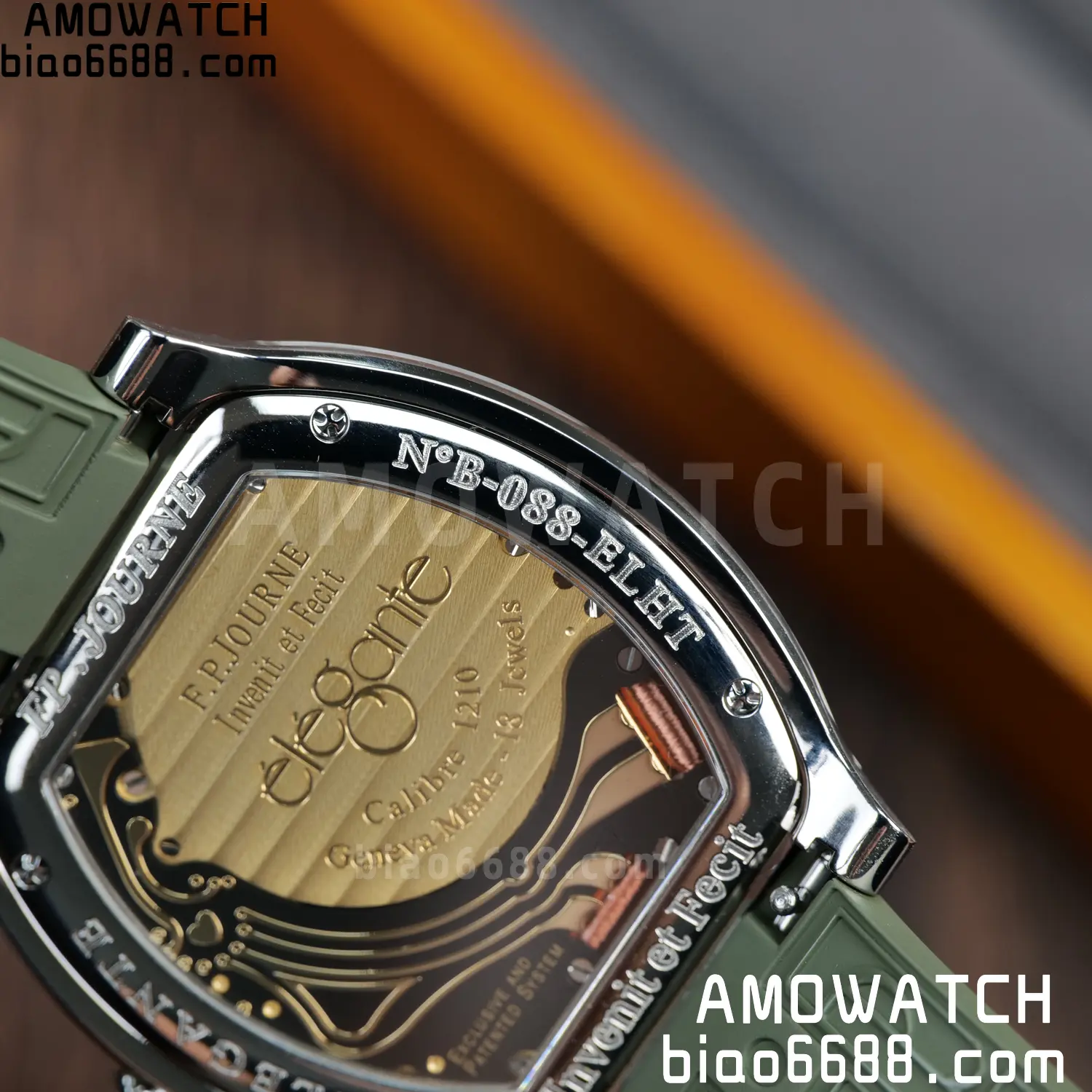 FPJ F.P.Journe Elegante FJ Factory Best Edition White Dial on Green Rubber Strap Quartz V2 109 4b4513c1738d683 AMO Watch