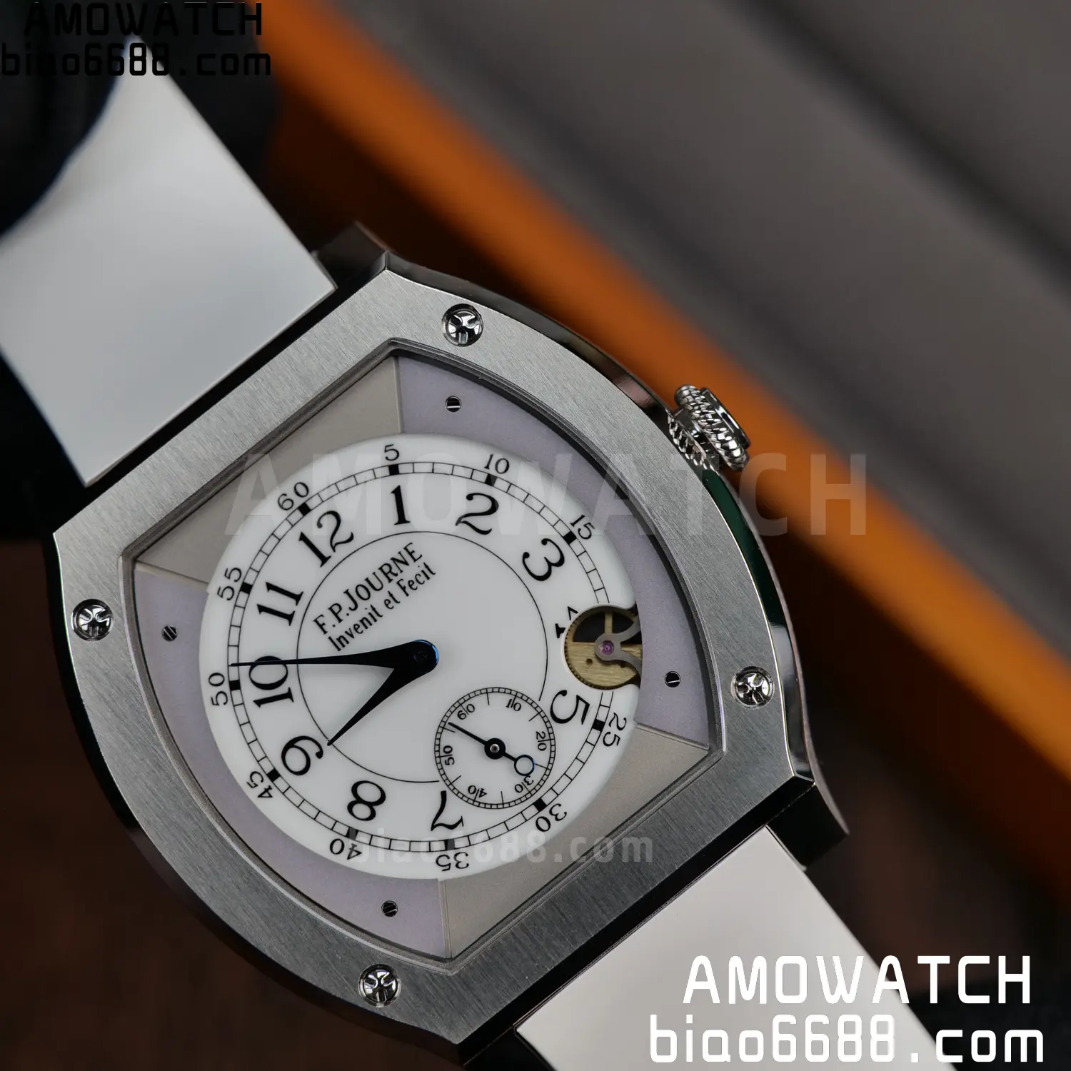 FPJ F.P.Journe Elegante FJ Factory Best Edition White Dial on White Rubber Strap Quartz V2 96 4bcbb2f996fbca0 AMO Watch
