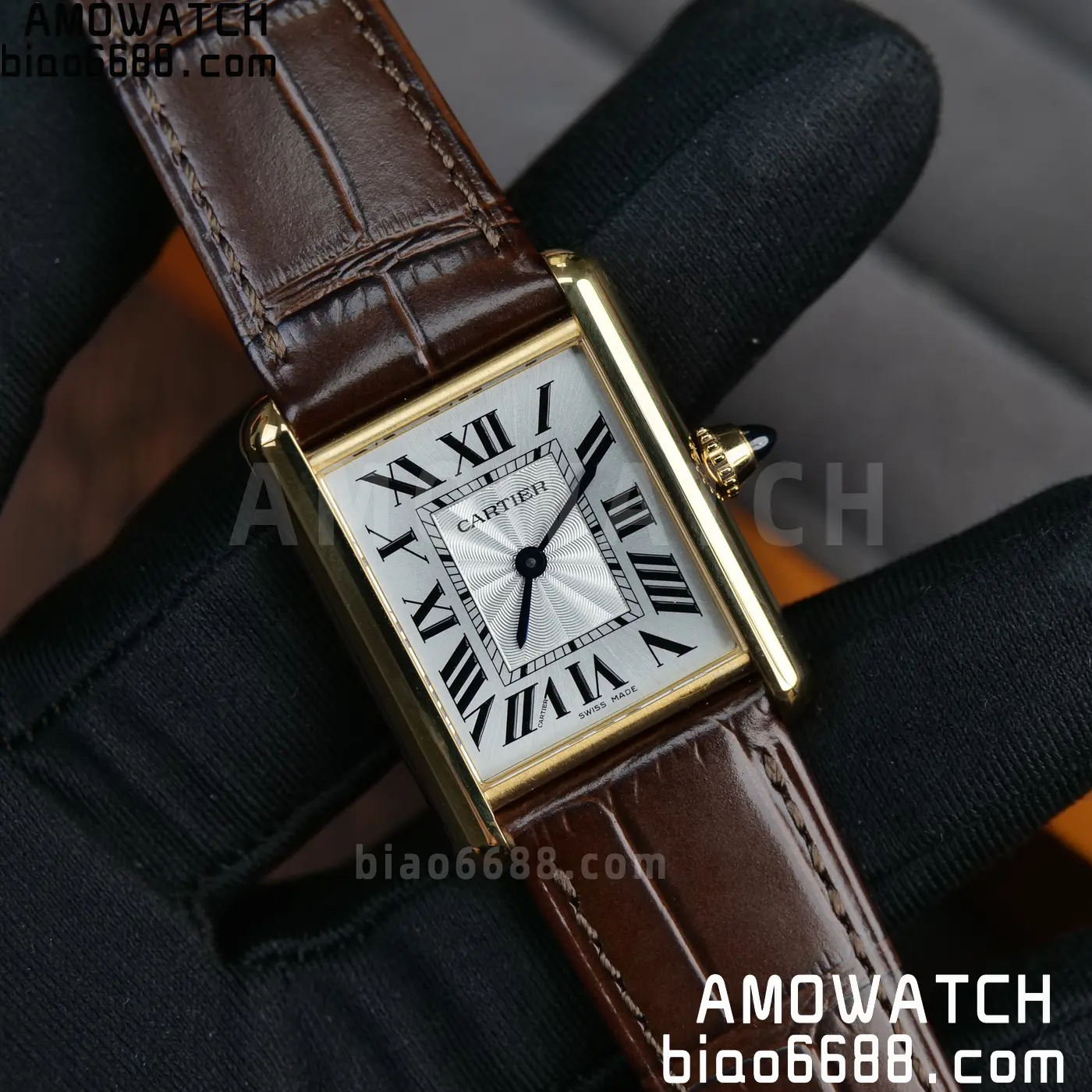 CARTIER Tank Must YG W1529756 25.5mm F1 Facftory 1:1 Best Edition White Dial on Brown Leather Strap Ronda 85 4bd6cefc9111139 AMO Watch