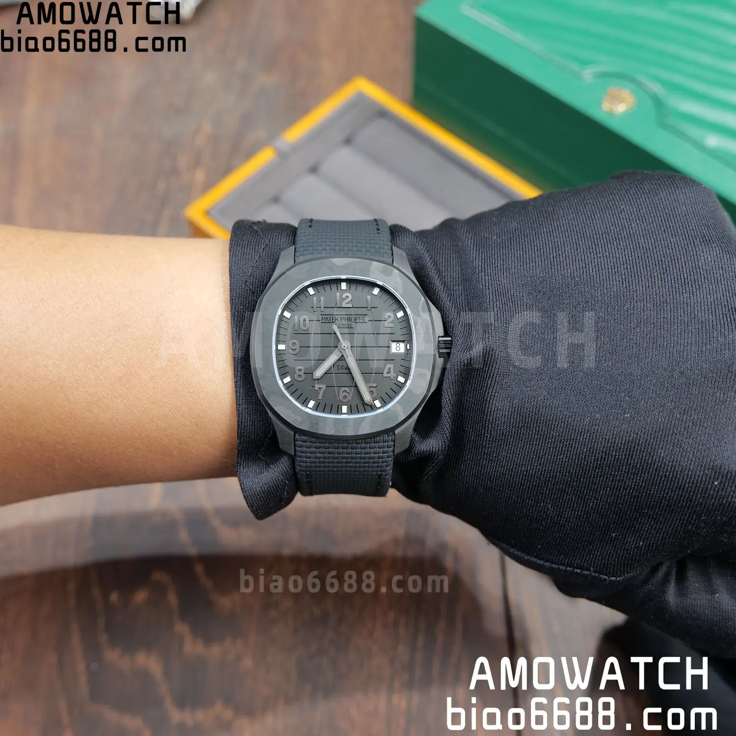 PP Aquanaut 5167 ALL Black DIW SONIC Factory SF 1:1 Best Edition Black Dial On Black Nylon Strap DD324 70 4e35628e9215a25 阿默表行AmoWatch