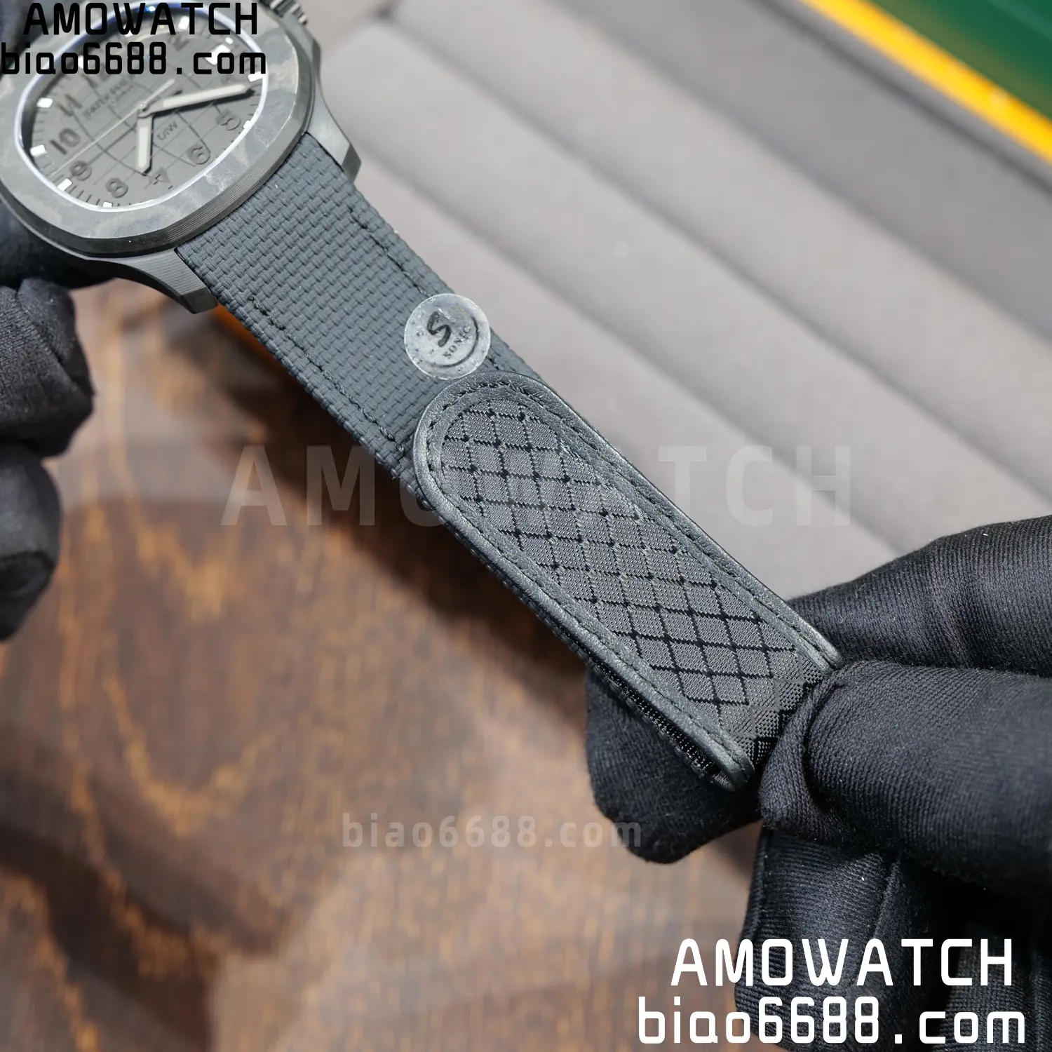 PP Aquanaut 5167 ALL Black DIW SONIC Factory SF 1:1 Best Edition Black Dial On Black Nylon Strap DD324 77 50c3a4fee4e243a 阿默表行AmoWatch