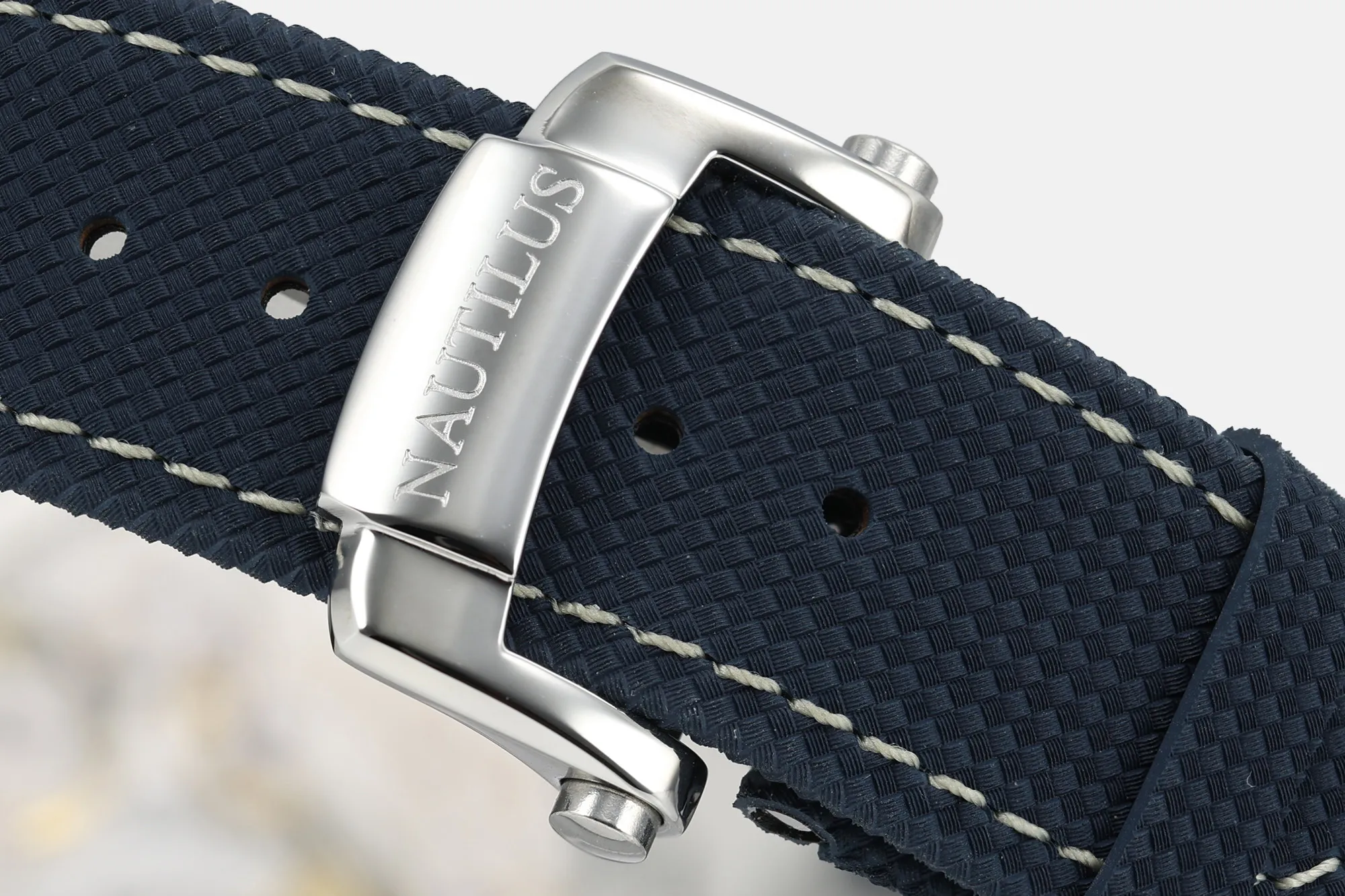 PP Nautilus 5810 PPF Best Edition Blue Dial on BlueStrap A240 27 50ff69057df1202 AMO Watch