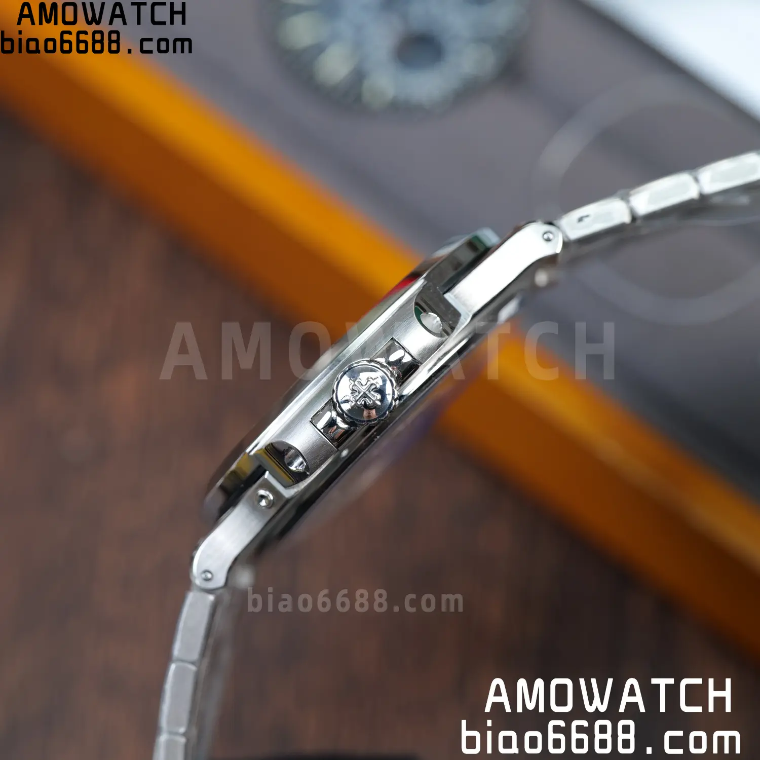 Custom Made Patek Philippe Nautilus 5712 SS UMI 125 52575426fbdc64a AMO Watch