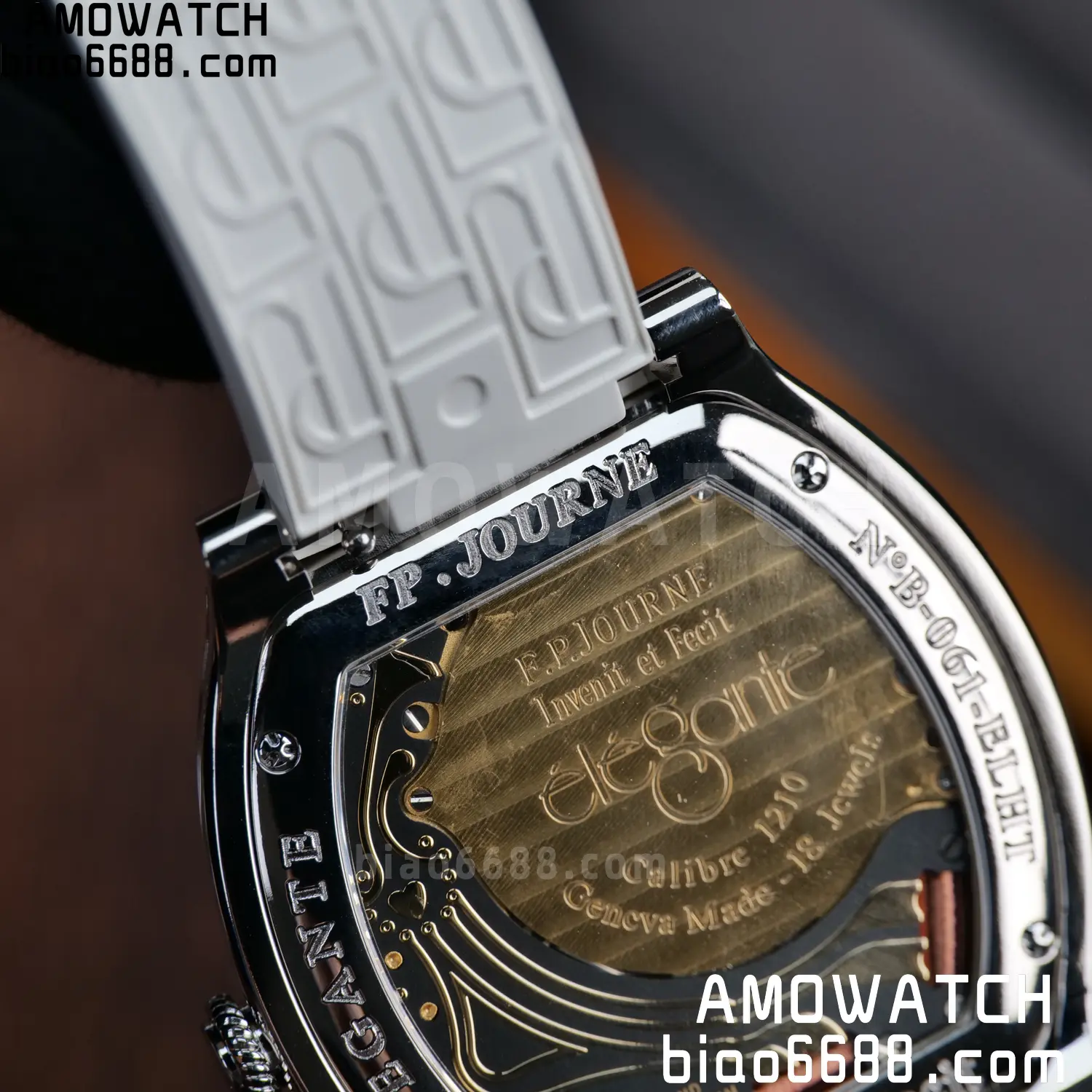 FPJ F.P.Journe Elegante FJ Factory Best Edition White Dial on White Rubber Strap Quartz V2 104 5303504c34f1b03 AMO Watch