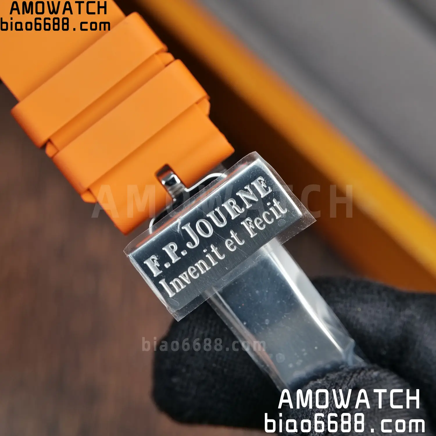 FPJ F.P.Journe Elegante FJ Factory Best Edition White Dial on Orange Rubber Strap Quartz V2 107 535d1029879c577 AMO Watch