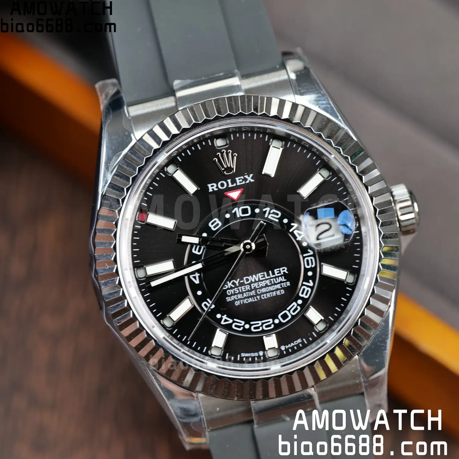Rolex Sky-Dweller 336239 SS ZF 1:1 Best Edition Black Dial on Oysterflex Strap A23J (Gain Weight) 47 564cdfcea48f232 阿默表行AmoWatch
