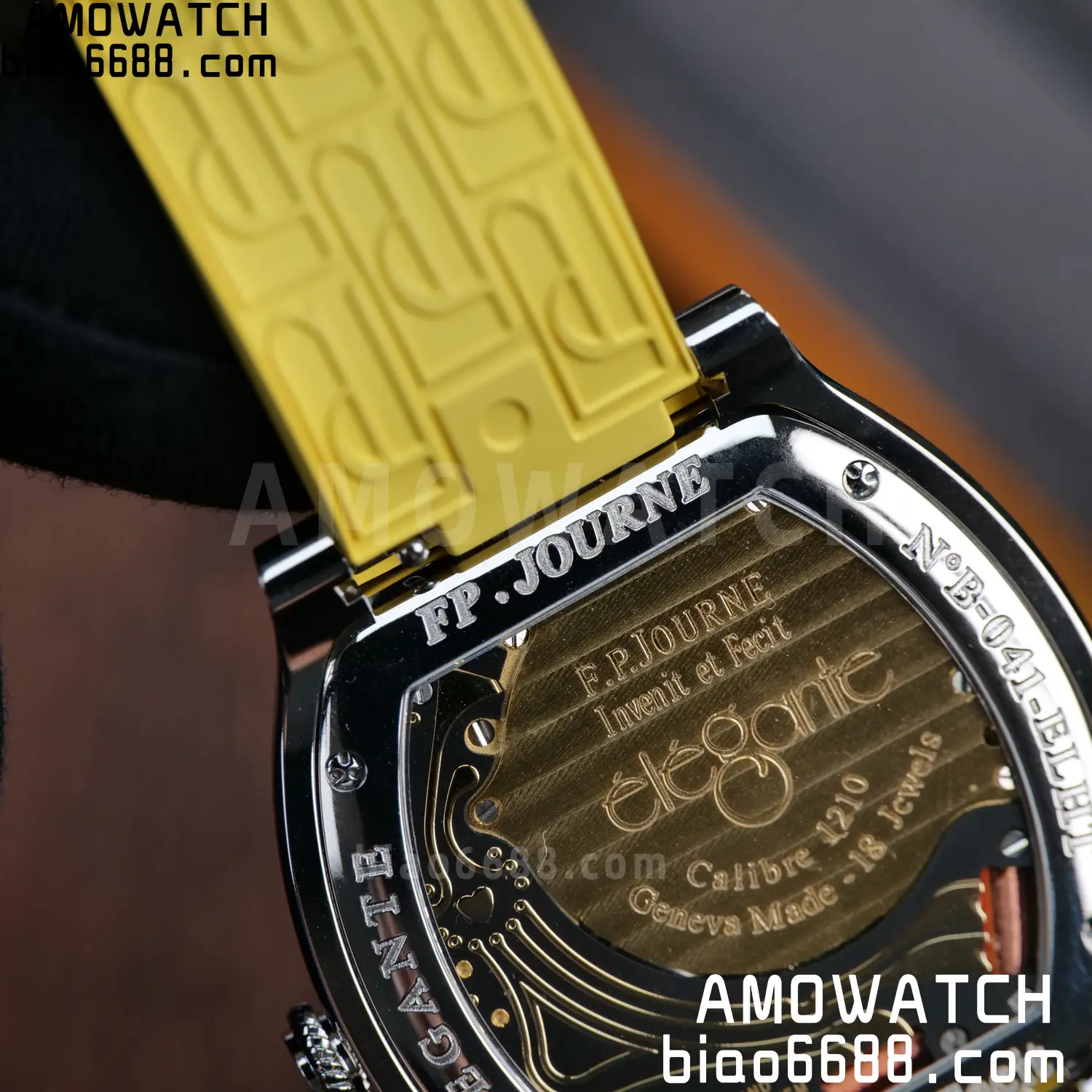 FPJ F.P.Journe Elegante FJ Factory Best Edition White Dial on Yellow Rubber Strap Quartz V2 103 5784e918df17514 AMO Watch