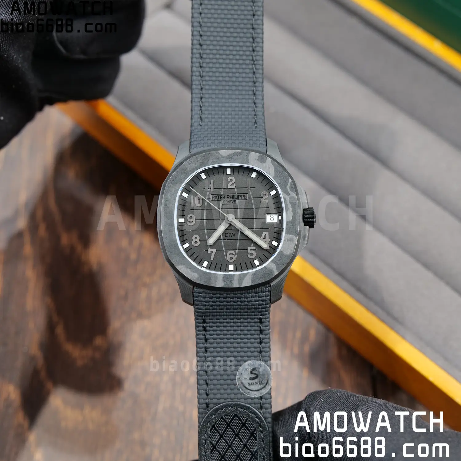 PP Aquanaut 5167 ALL Black DIW SONIC Factory SF 1:1 Best Edition Black Dial On Black Nylon Strap DD324 78 5ac31277cc4e267 阿默表行AmoWatch