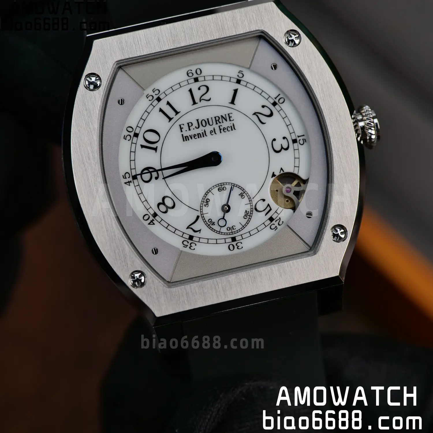 FPJ F.P.Journe Elegante FJ Factory Best Edition White Dial on Black Rubber Strap Quartz V2 99 5c882ec8d97bbaf AMO Watch