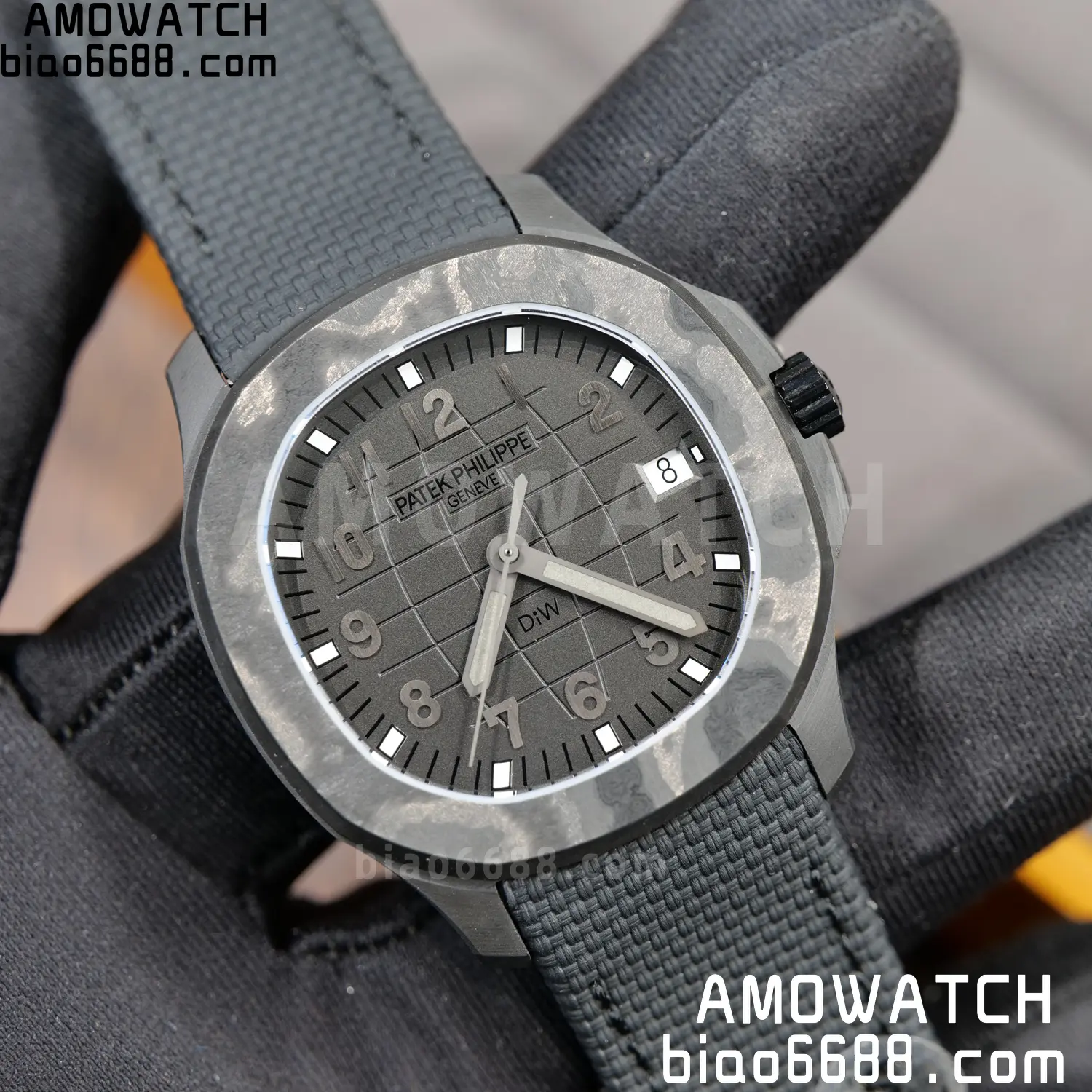 PP Aquanaut 5167 ALL Black DIW SONIC Factory SF 1:1 Best Edition Black Dial On Black Nylon Strap DD324 93 5e07d35418fc104 阿默表行AmoWatch