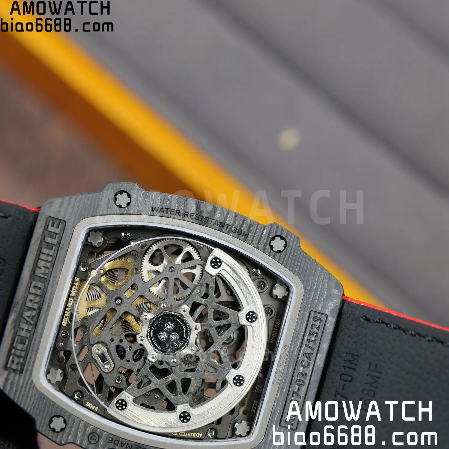 RICHARD MILLE 1:1 RM67-02 Black NTPT RICH Factory Pro 1:1 Italy Skeleton Dial White Nylon Strap CRMA7 Super Clone V2 110 5e4fd1fa350d331 AMO Watch