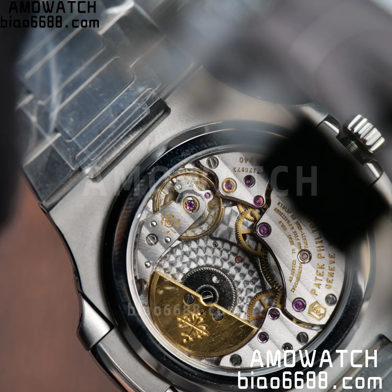 Custom Made Patek Philippe Nautilus 5712 SS UMI 150 5e8760fd4336e5e AMO Watch