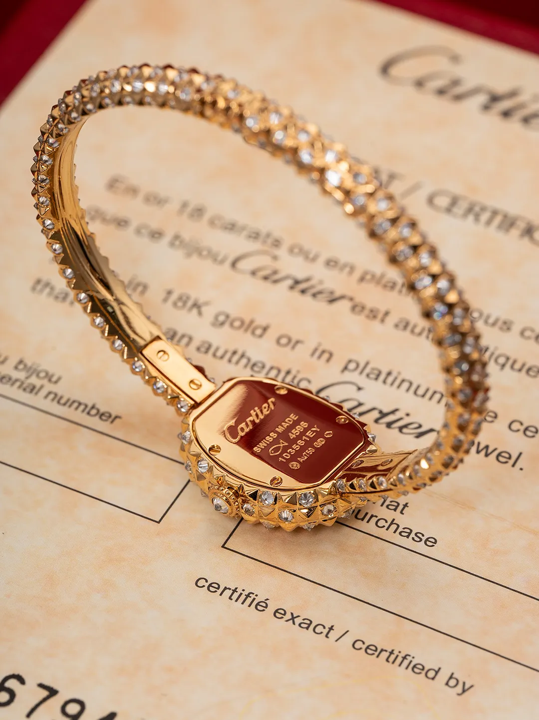 Cartier Baignoire 18.7mm YG BAIGNOIRE BBAF 1:1 Best Edition White Dial on YG Bracelet Ronda Quartz 56 5f0e15dad7b3d4b AMO Watch