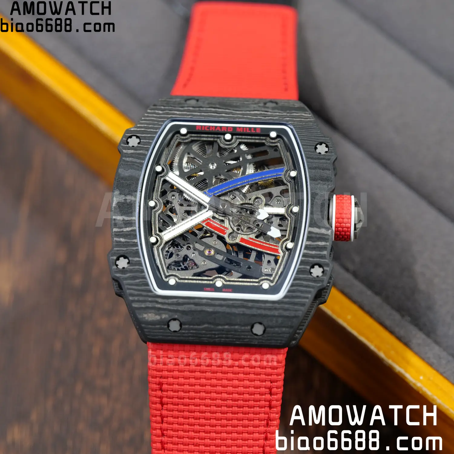 RICHARD MILLE RM67-02 Black NTPT RICH Factory 1:1 France Blue/Red/White Skeleton Dial CRMA7 Super Clone 104 60c58cc18c415c5 AMO Watch