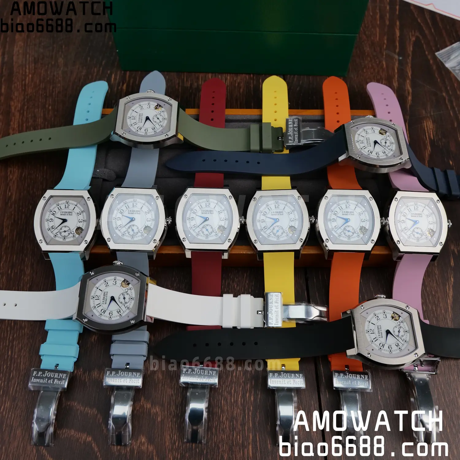 FPJ F.P.Journe Elegante FJ Factory Best Edition White Dial on Light Blue Rubber Strap Quartz V2 75 6196bffb99658ef AMO Watch