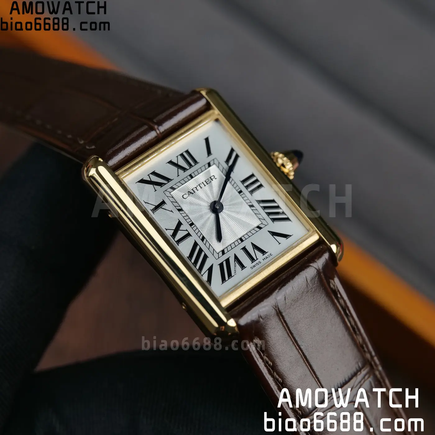 CARTIER Tank Must YG W1529756 25.5mm F1 Facftory 1:1 Best Edition White Dial on Brown Leather Strap Ronda 78 6525ed4f6bd5cce AMO Watch