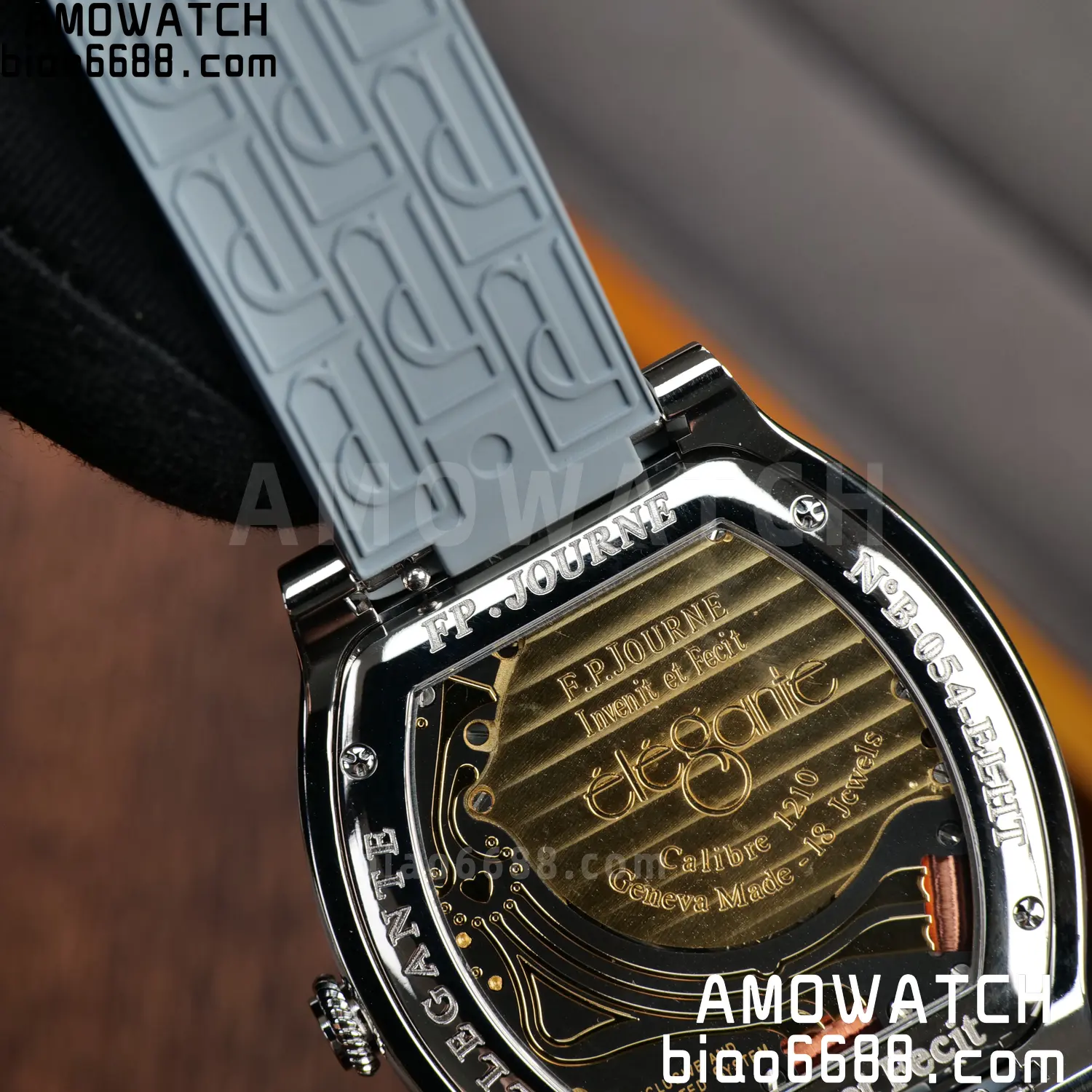 FPJ F.P.Journe Elegante FJ Factory Best Edition White Dial on Gray Rubber Strap Quartz V2 108 6824e79c1acbb2e AMO Watch